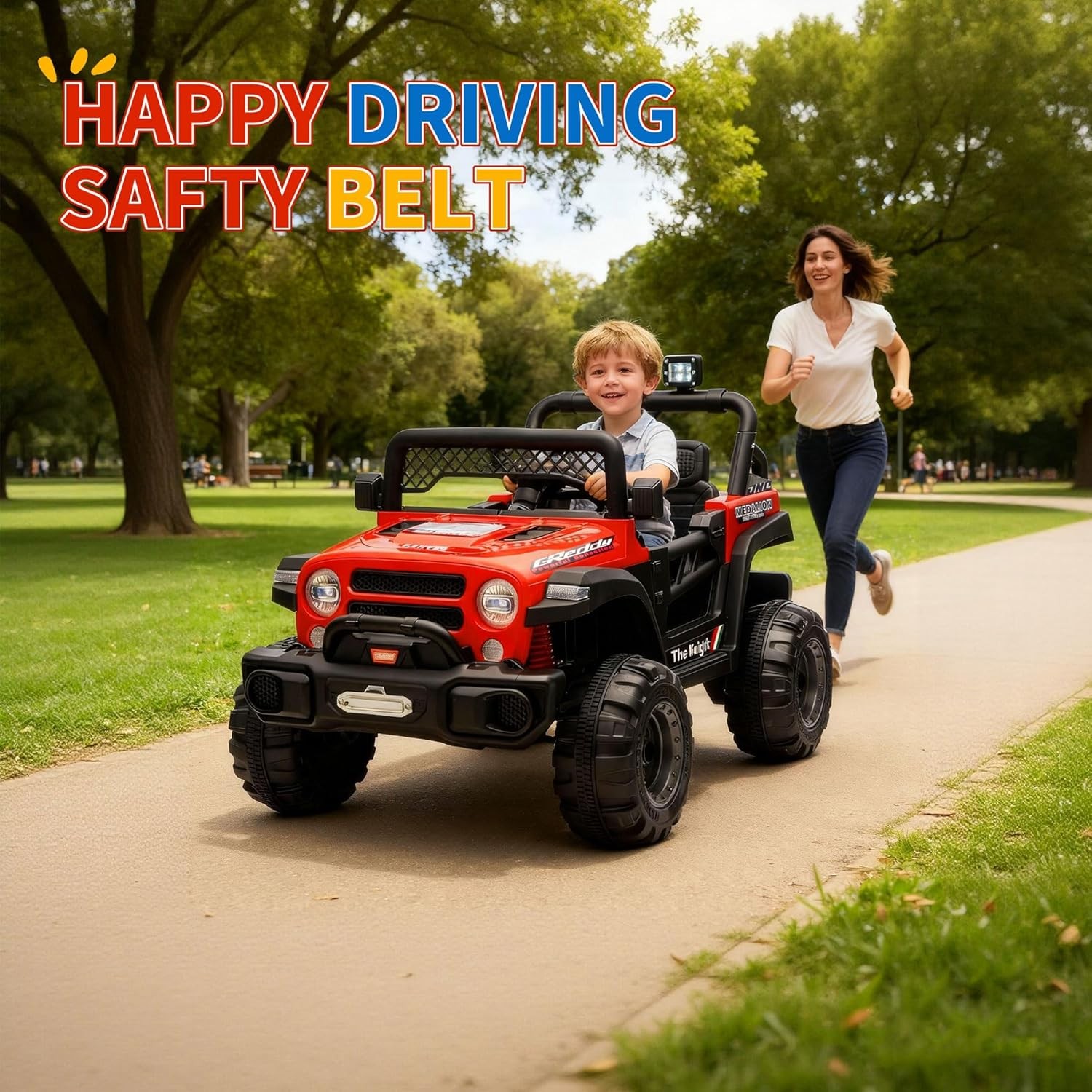 12V Kids Ride On Truck Car Electric Vehicle Remote Control LED Lights Music Gift