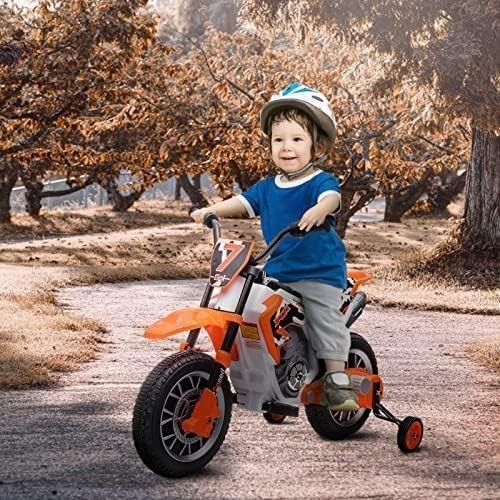 12V Kids Ride on Motorcycle Dirt Bike Toy 4 Wheel Battery Powered Off-Road Motor