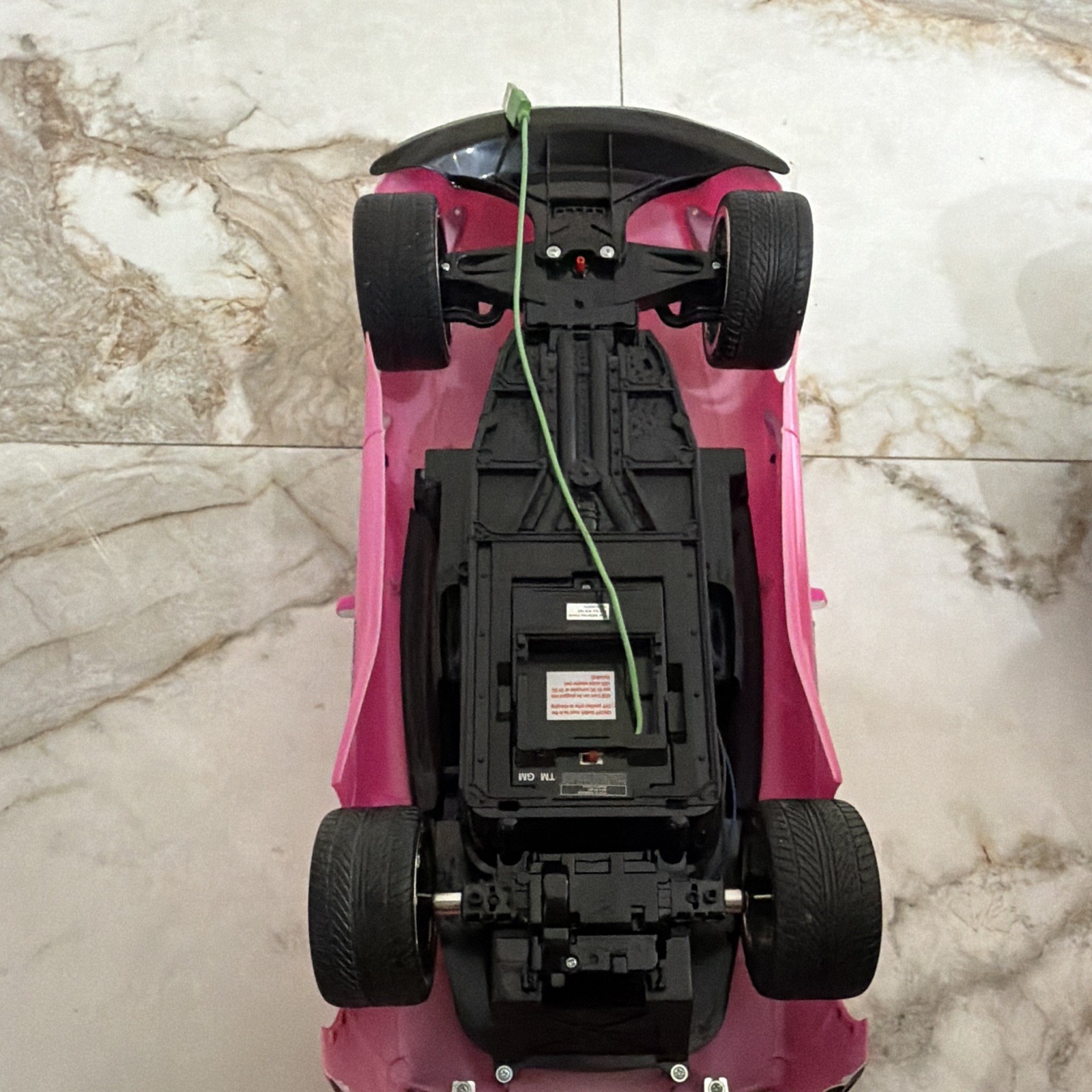Used Bright Pink Corvette Battery Powered Ride-On Toy Car, NOT A BARBIE CAR!!
