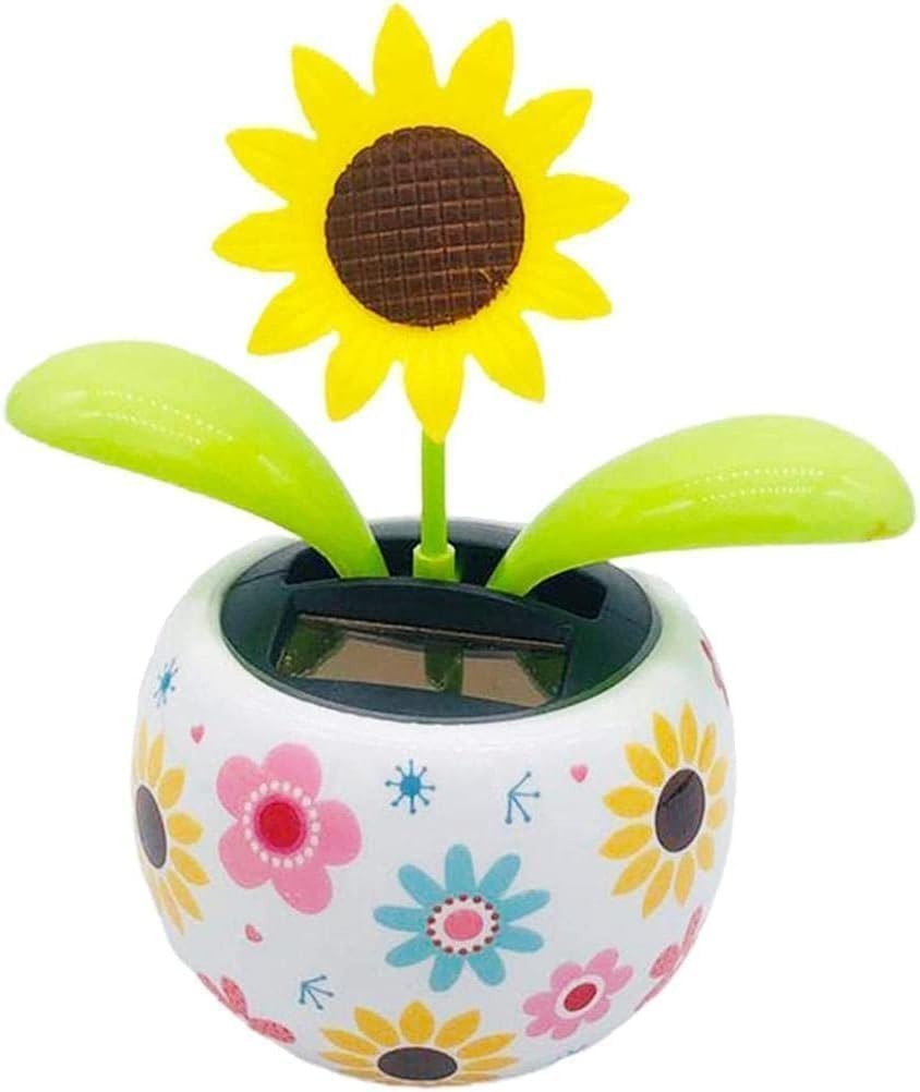 Sunflower Solar Dancing Toys- Bobblehead Dancer Window Sun Standard, Yellow