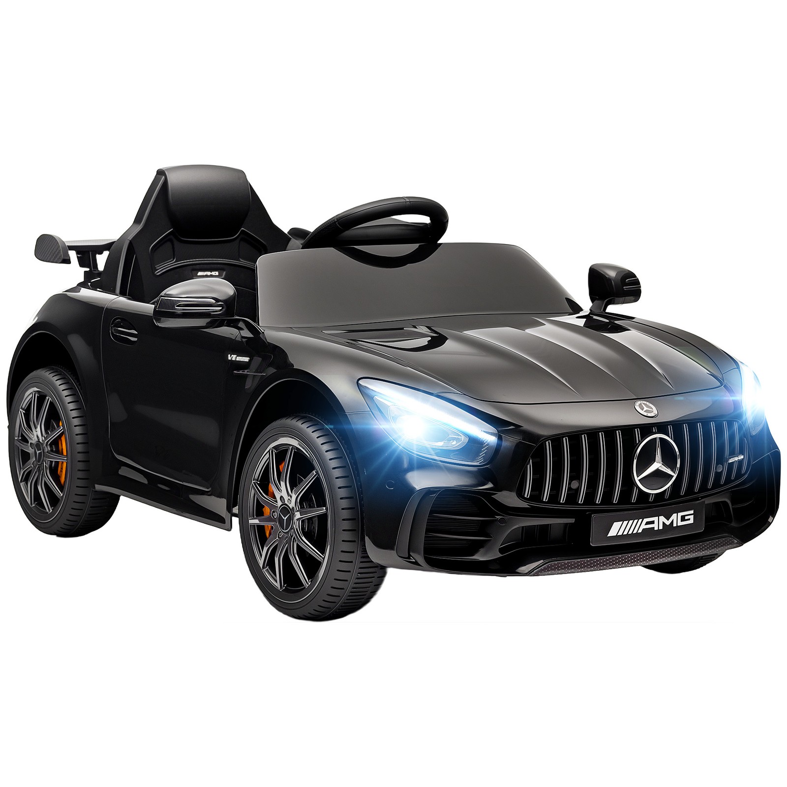 Mercedes-Benz AMG GTR Licensed 12V Kids Ride on Car w/ Remote, Black