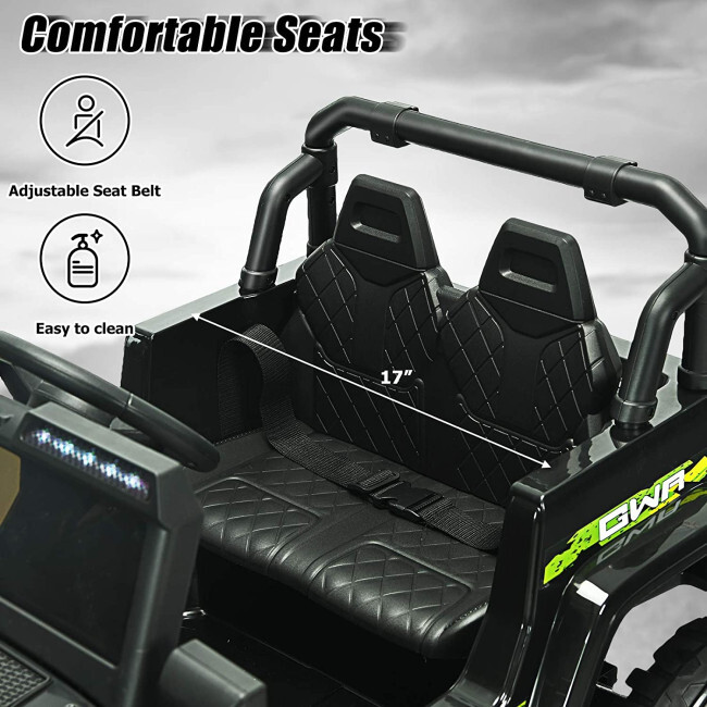 Electric 12V Kids Ride on Truck Car Jeep LED Car W/ 2.4G Remote Control 2 Seats