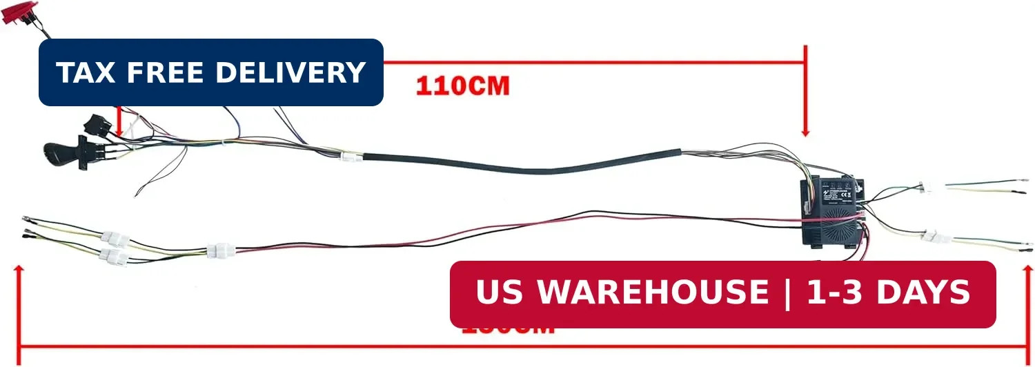 24 Volt DIY Wires Harness Conversion Kit for Kid’s Ride On Toys Car,2.4G Set of