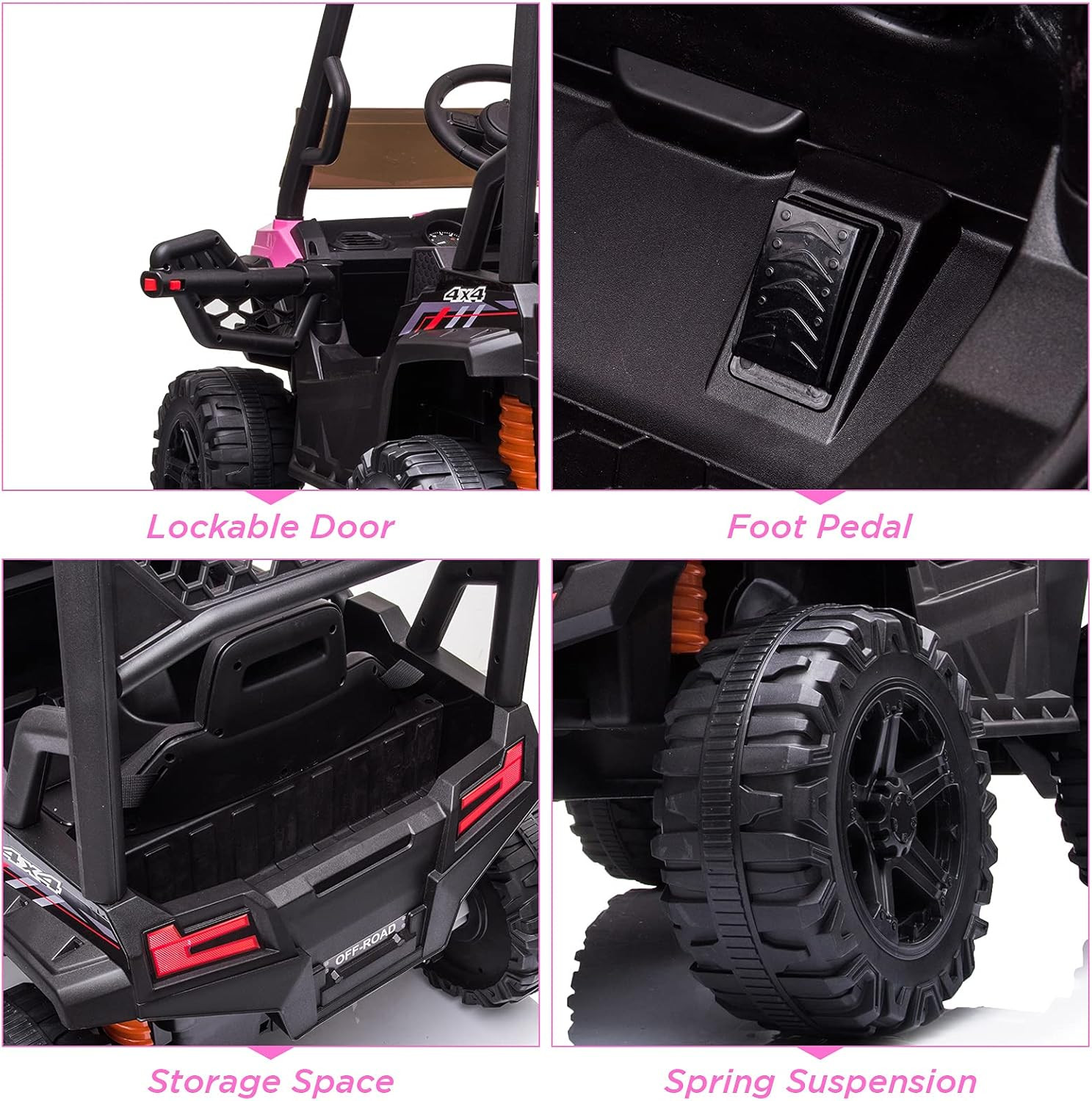12V Kids Ride on UTV Electric Vehicle for Toddlers Battery Powered Ride on Car T