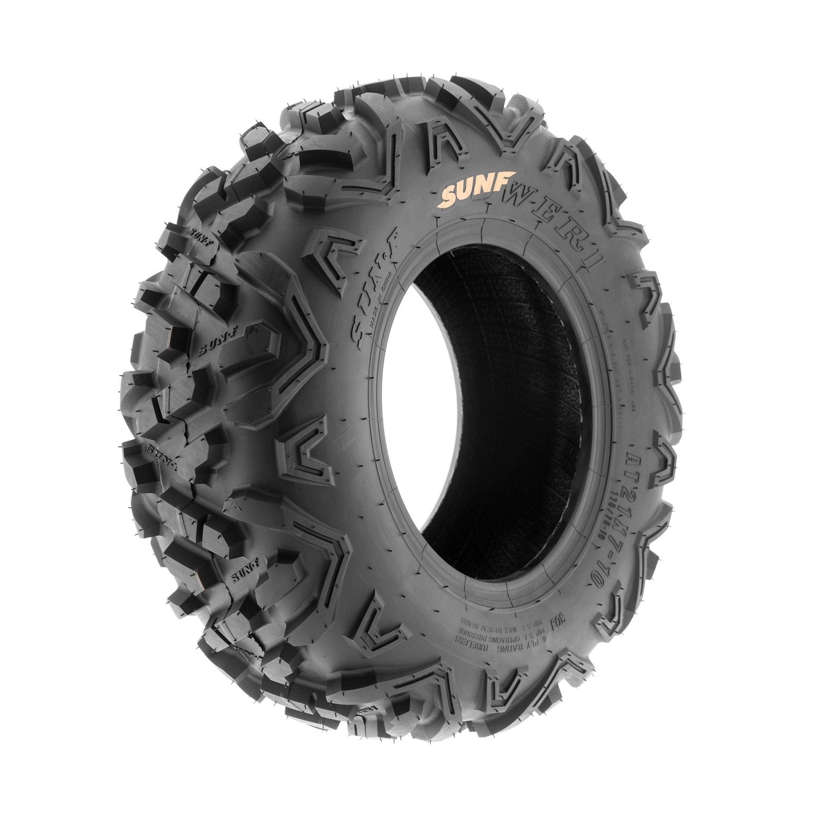 SunF 145/70-6 16×8-7 All Terrain Tires ATV UTV 6 PR POWER II A051 – BUNDLE