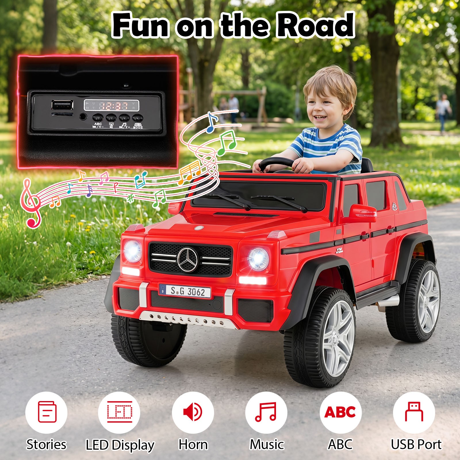 Licensed Mercedes-Benz Maybach G650S Kids Ride On Car w/Parent Remote Control