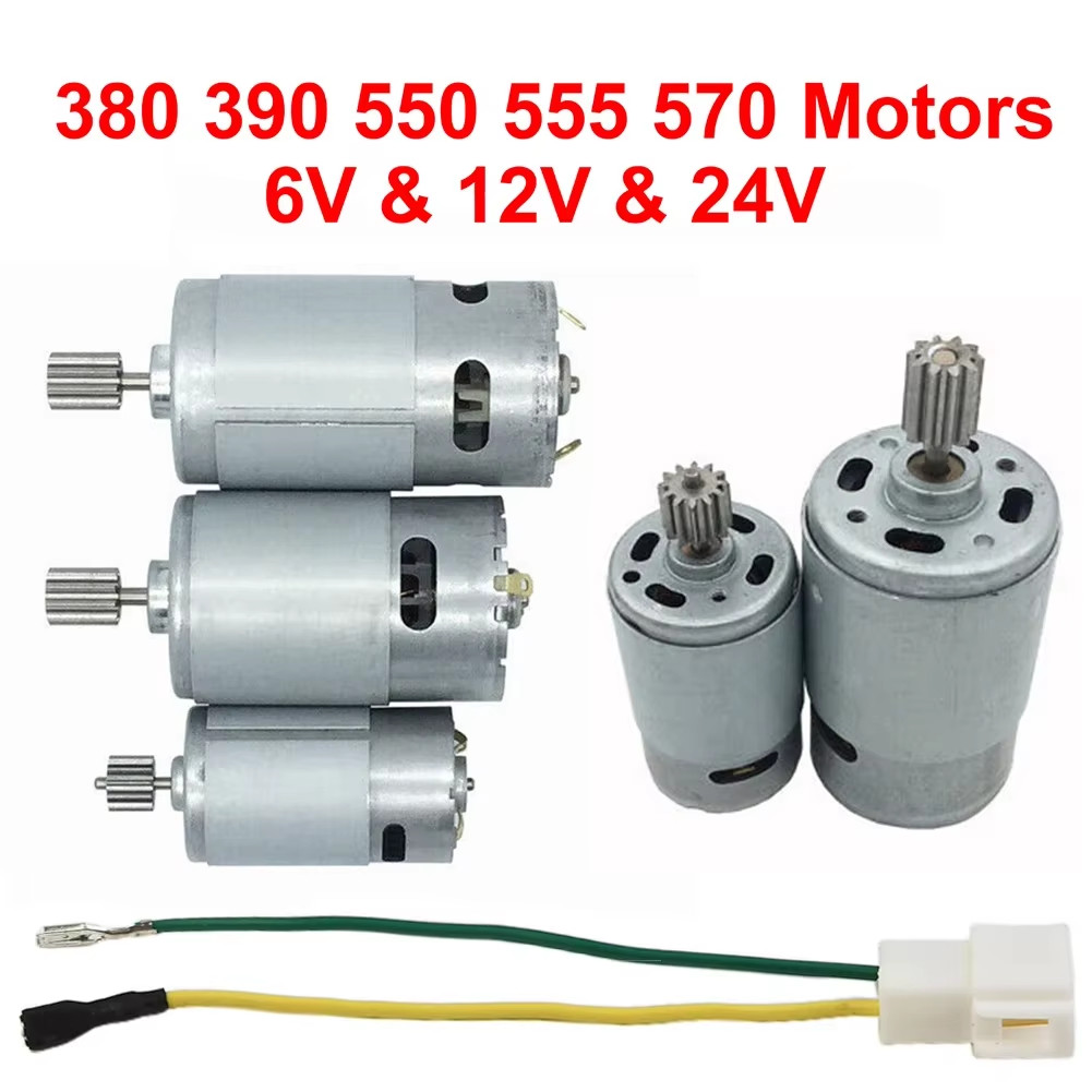 Motors for Kids Electric Car RS550 RS390 RS380 24V 12V 6V DL555 10/12 Teeth Chil