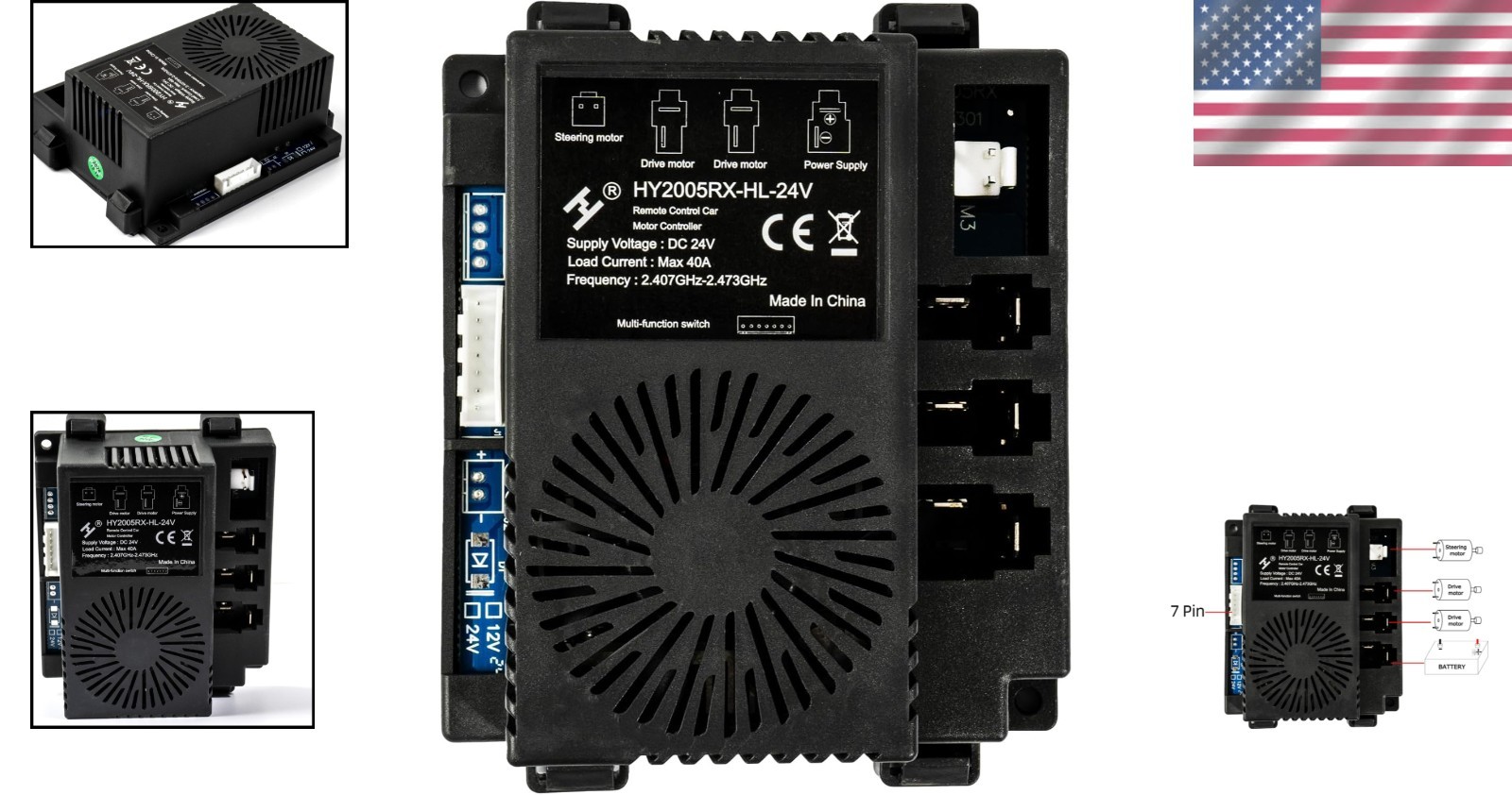 Effortless Control with HY2005RX-HL-24V Bluetooth Controller for Ride On Cars
