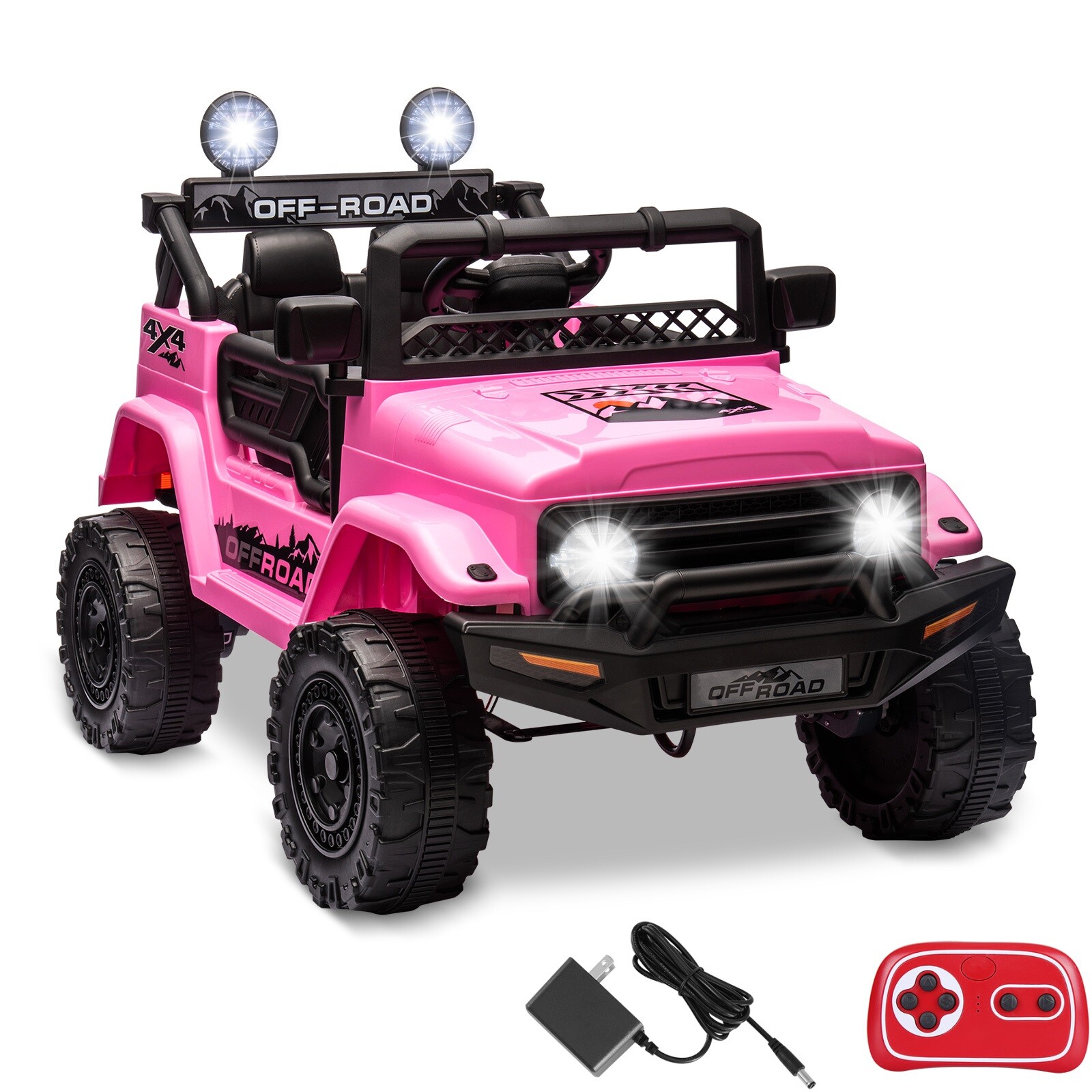 12V Kids Ride on Jeep Electric 2-Seater Truck Car Vehicle Toy 2-Way Control MP3