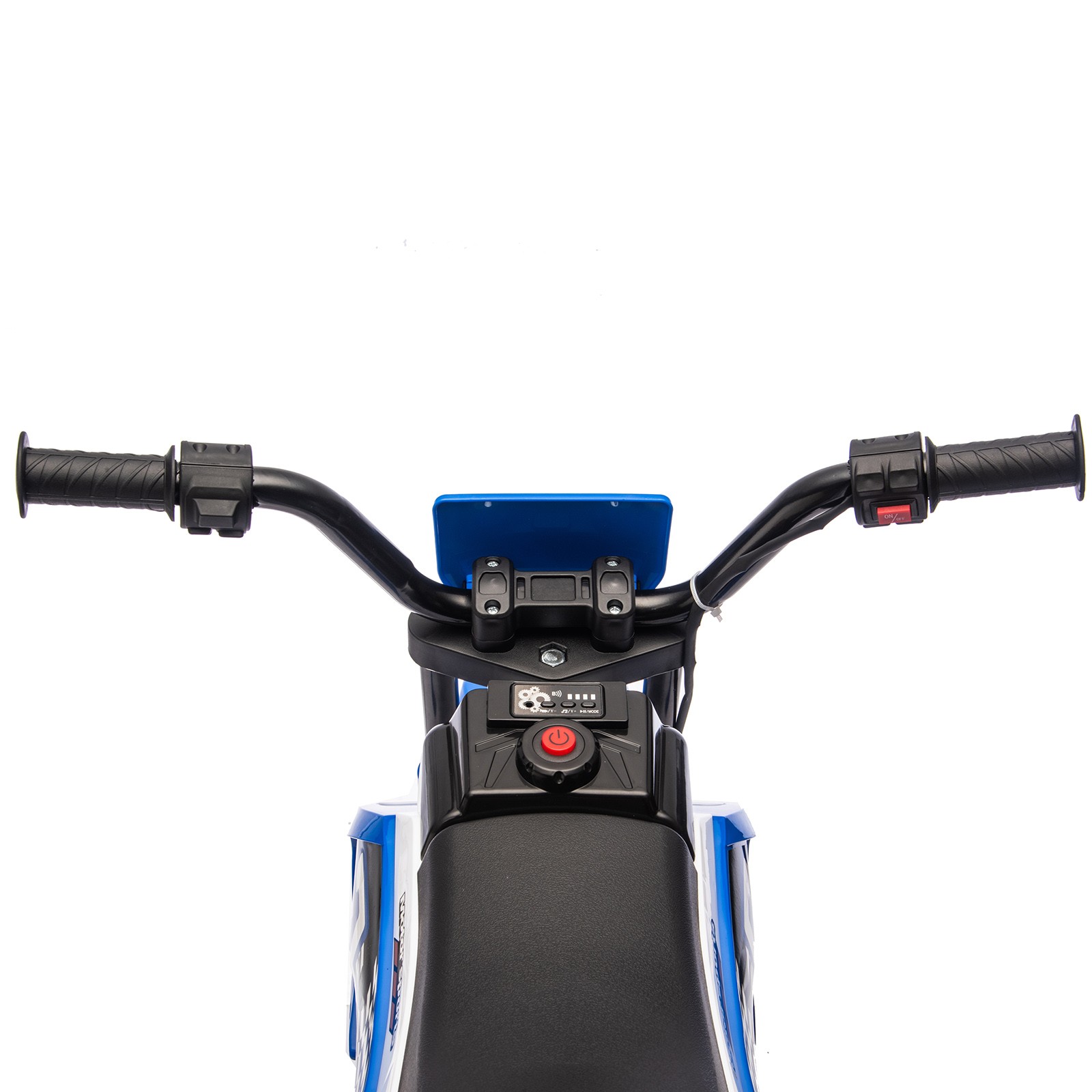 12V Kids Ride On Motorbike Motorcycle Dirt Bike with Music,Training Wheels Blue
