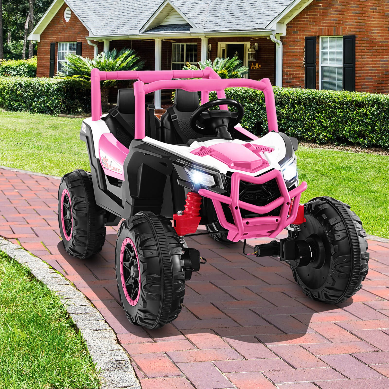 24V Kids Ride on UTV w/ 4 x 100W Powerful Engine Remote Control High/Low Speed