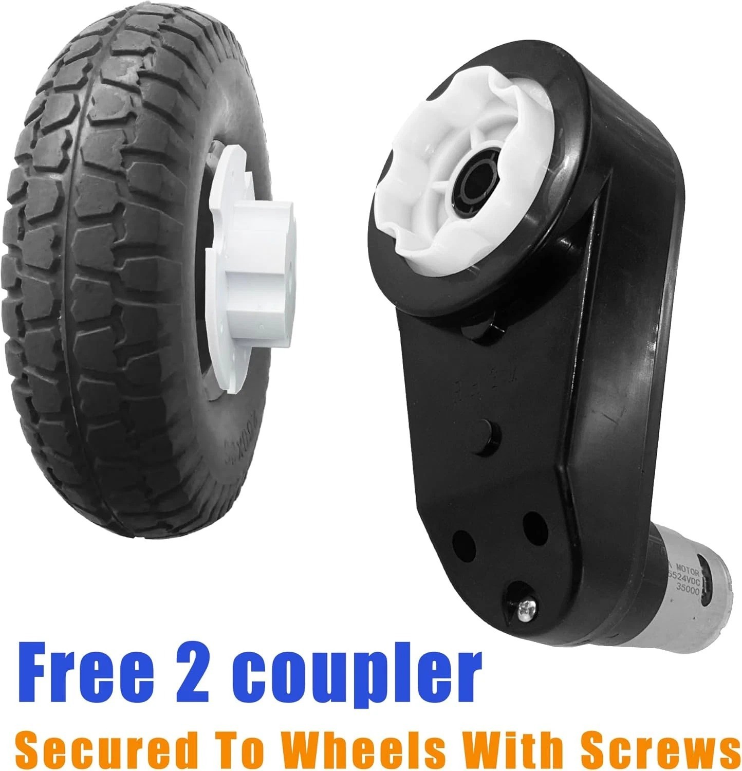 2PCS 24 Volt RS555 35000RPM High-Speed Motor Gearbox for Power Wheels Kids R…