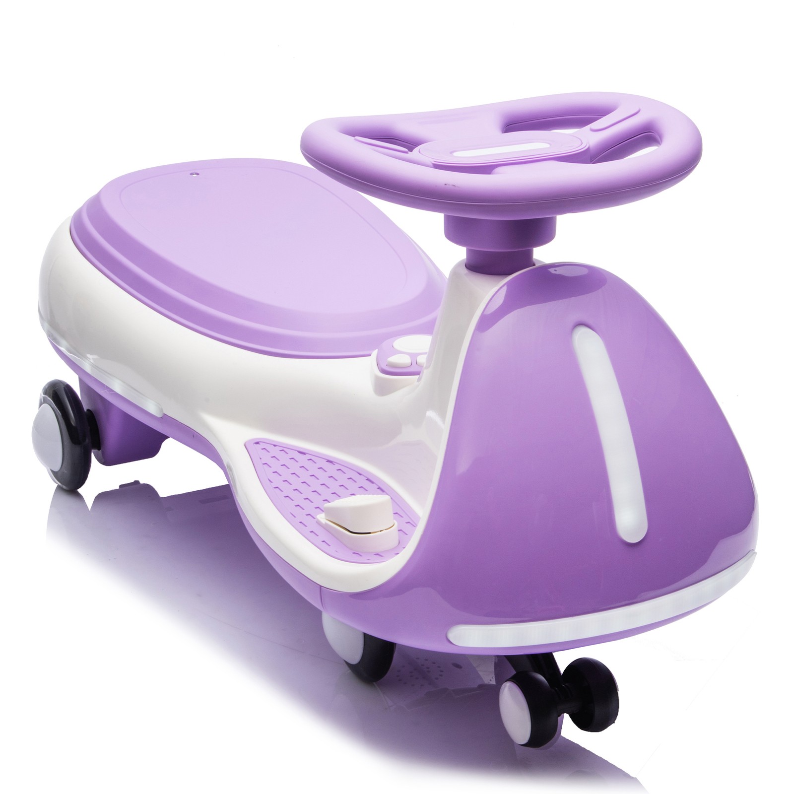 2in1 12V Kids ride on Electric Wiggle Car 5MPH Max Speed Bluetooth Music Purple