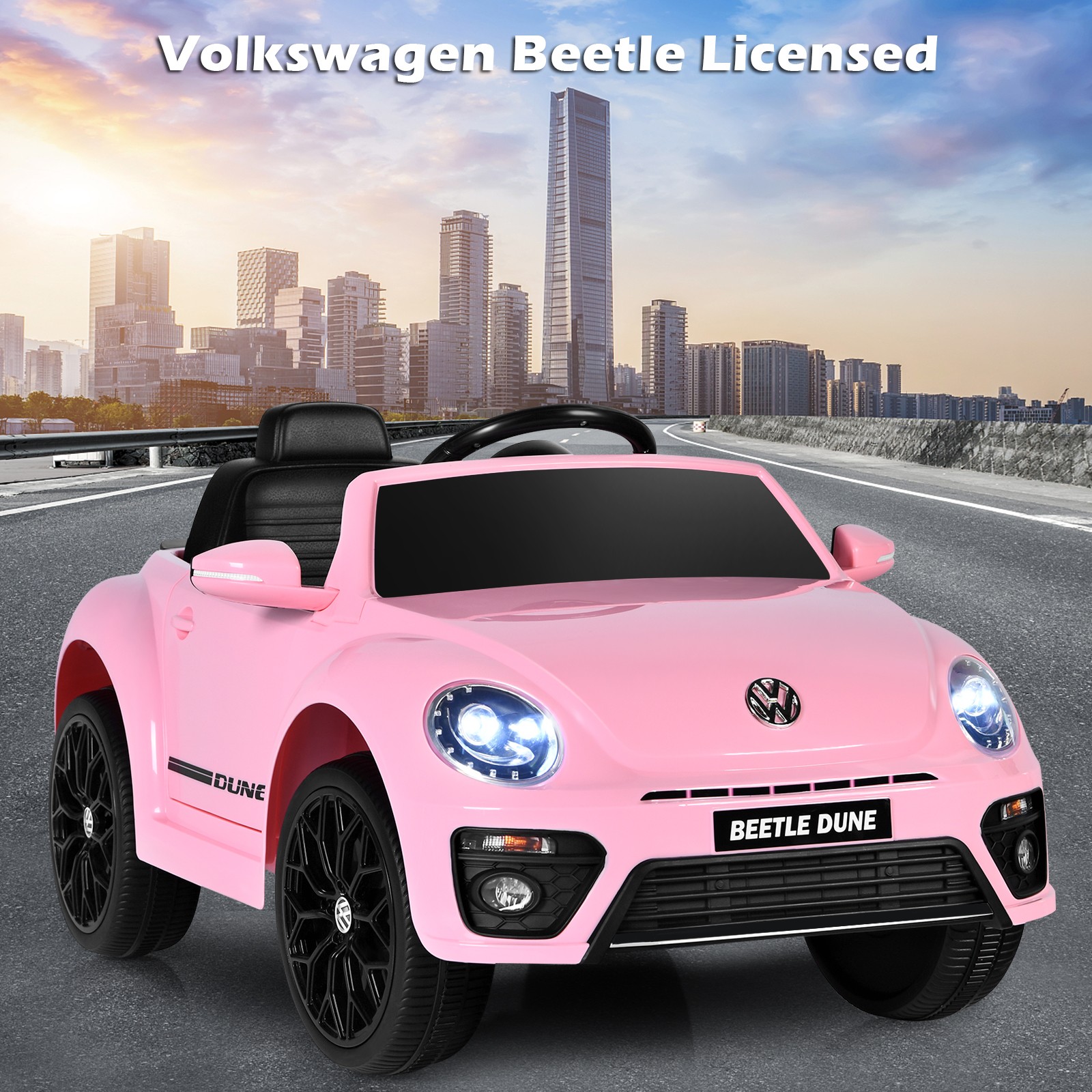 12V Kids Ride On Car Licensed Volkswagen Beetle w/ Remote Control & Music