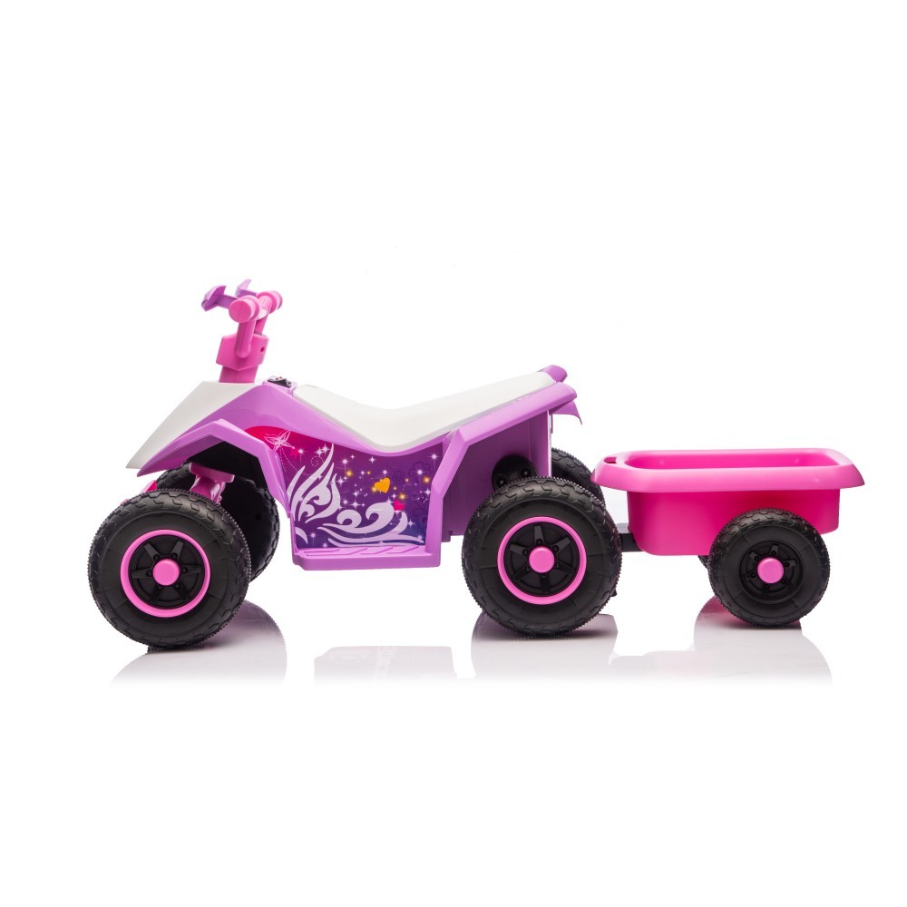 Electric Ride on ATV 4 Wheeler Battery Powered Quad Car Toy for Kids Toddler 3-6