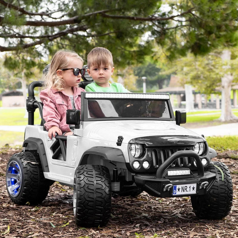 24V ELECTRIC KIDS RIDE ON TRUCK JEEP TWO POWERFUL MOTORS,2 SEAT EVA TIRES LED+RC