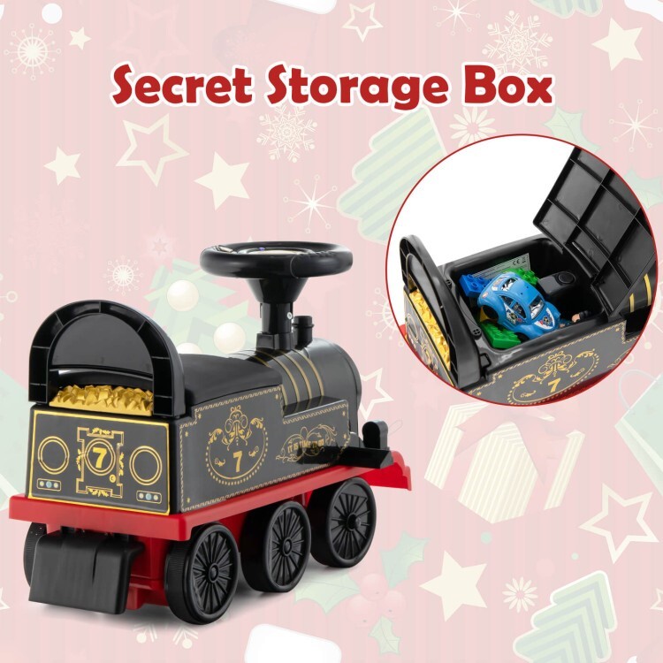 6V Rechargeable Battery Kids Ride on Electric Train Gift Kids w/Durable Wheels