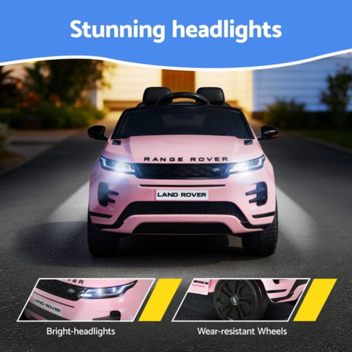 Licensed Land Rover Kids Electric Ride On Car Pink 12V with Remote