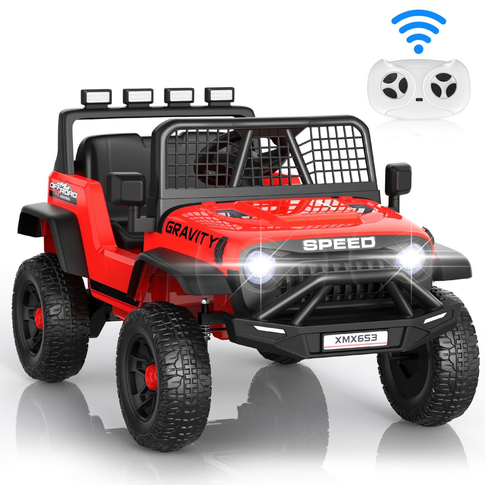 12V/24V Kids Electric Car Ride on Truck Battery Power Wheels w/LED Light & Music