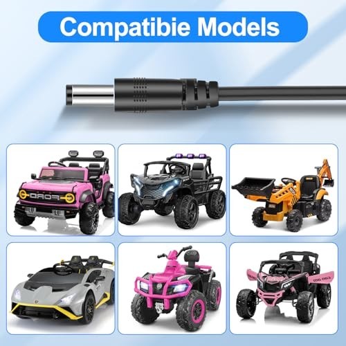 24V Charger for Ride-On Toys, 6.6Ft Power Adapter for Jeep, SUV, ATV, Quad