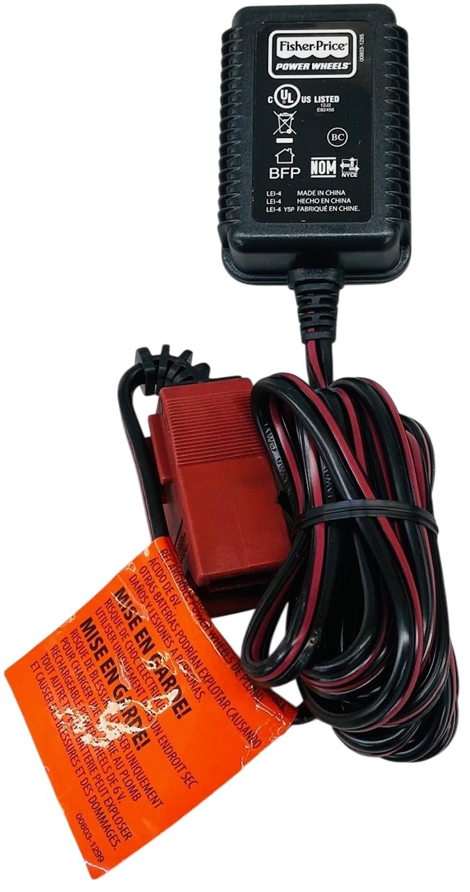 Fisher Price, Power Wheels, 6 Volt Red Battery Charger, 00801-1481, 00801-1779