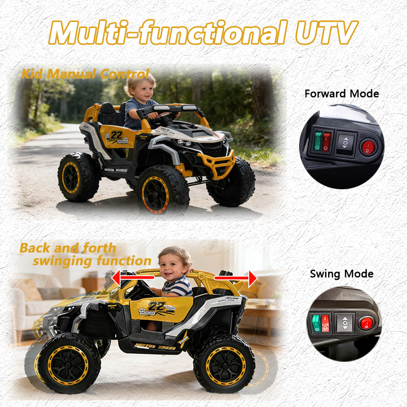 12V Ride on Car Kids UTV 2 Seater Electric Truck Vehicle Toy with Remote Music