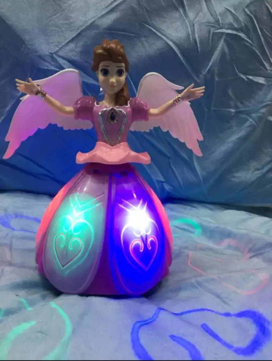 Dancing Angel Lighting Music Rotate Beautiful Doll Robot Toy Best Gift For Girls