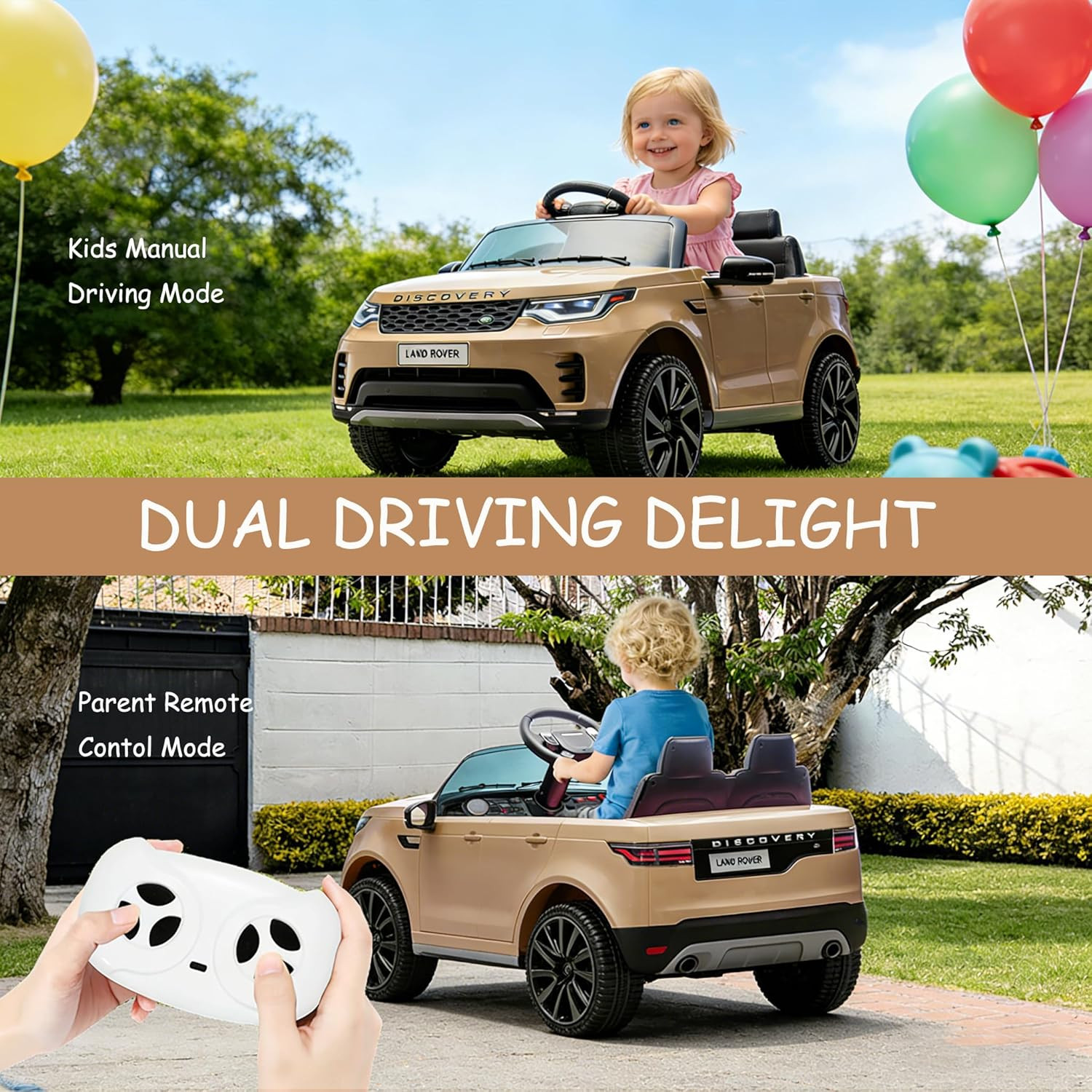 12V 4.5AH Electric Car for Kids, Children Ride on Toy with Parental Remote Contr