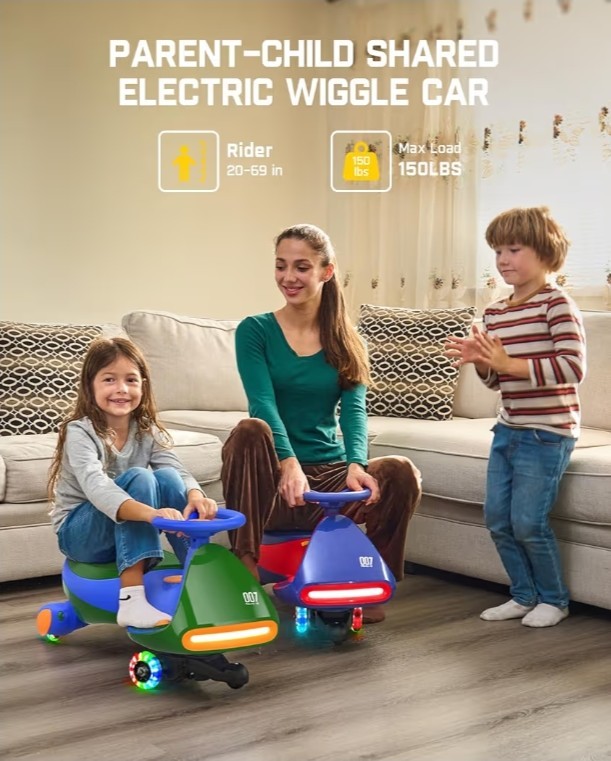 FanttikRide N7 Pro Electric Wiggle Car with Pedal, Rechargeable Battery,…