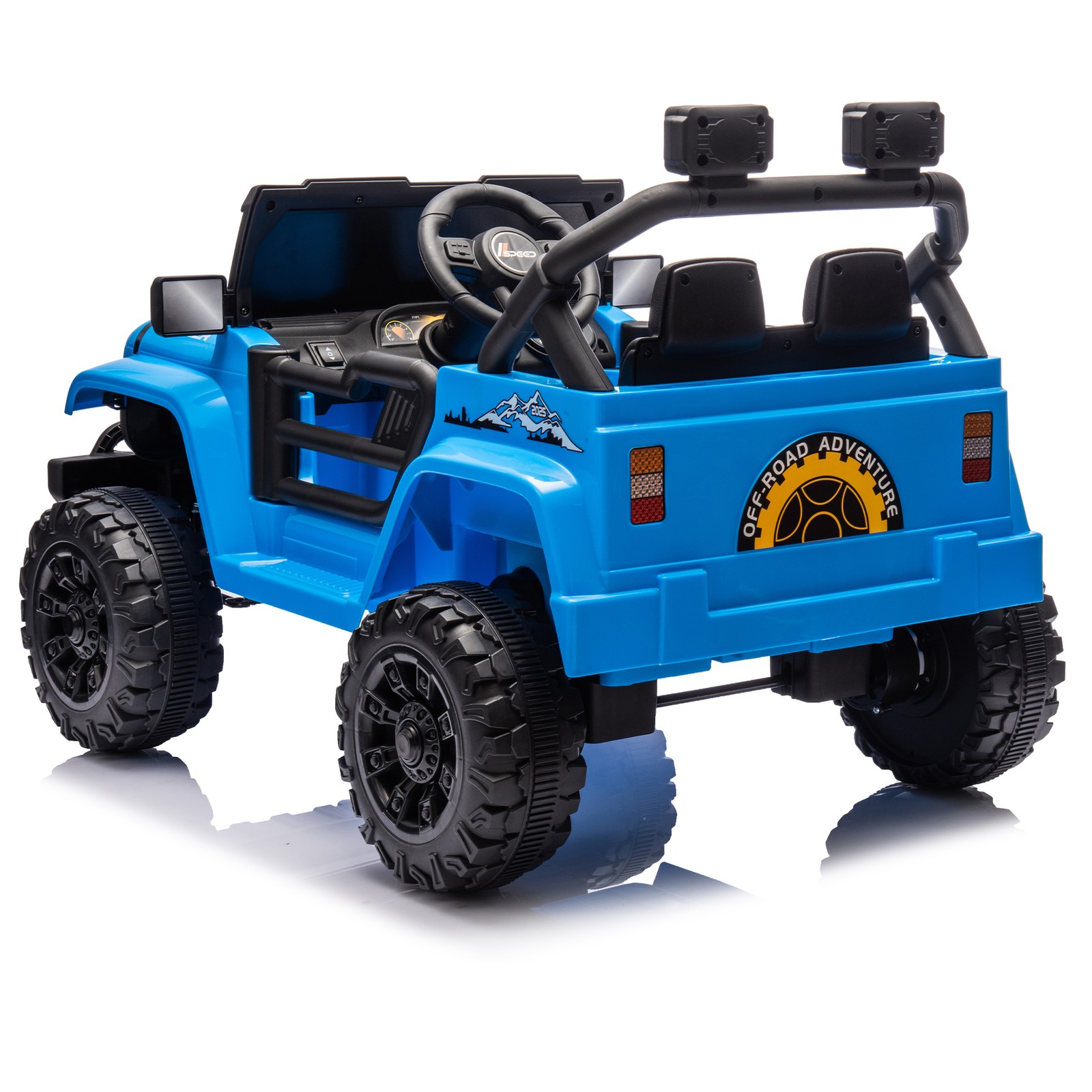 12V Kids Ride On Car Dual Drive 4 wheel With Bluetooth USB for Kids 2-4 Blue