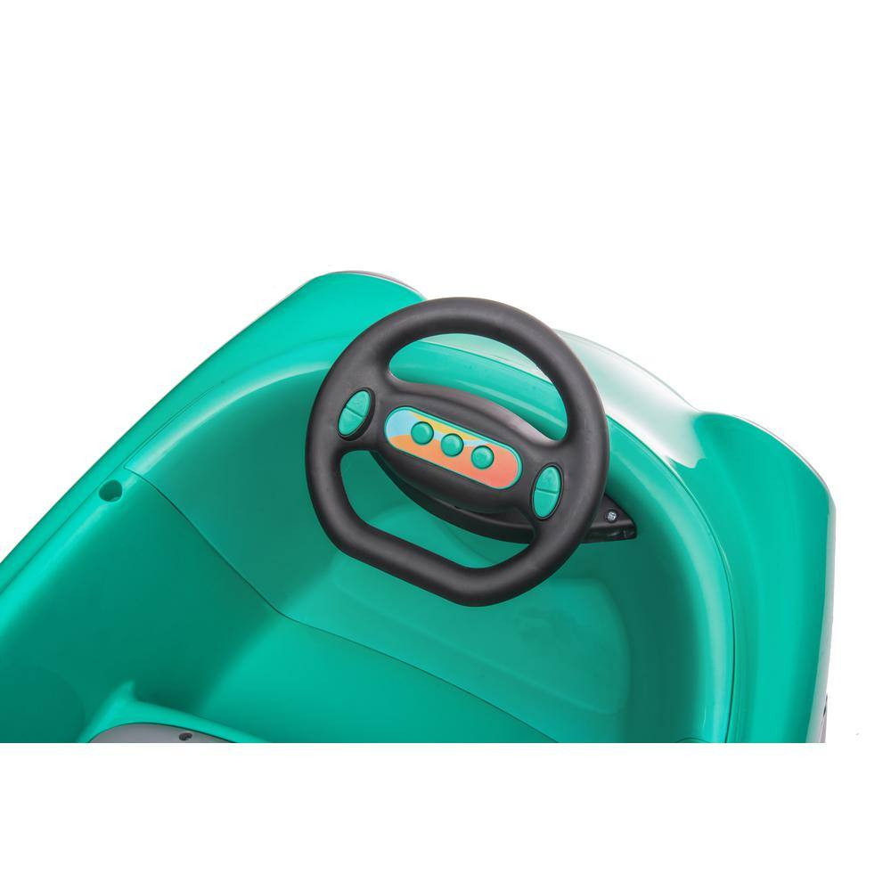 12-Volt Dual Bumper Car for Kids 1-6 Years Old Electric Car W/Pushrod Dinner Pla