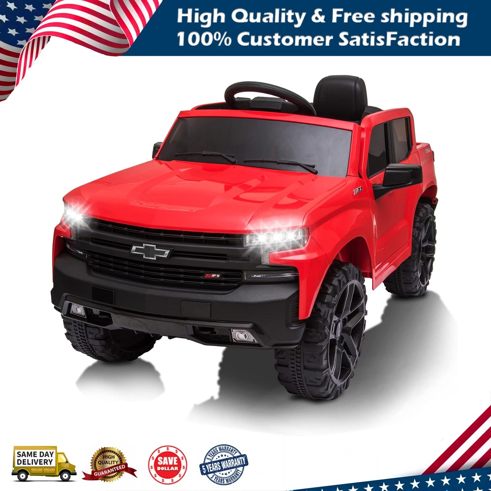 12V Kids Ride-On Truck with Remote Control Electric Car for Toddlers Toys 2-5Y
