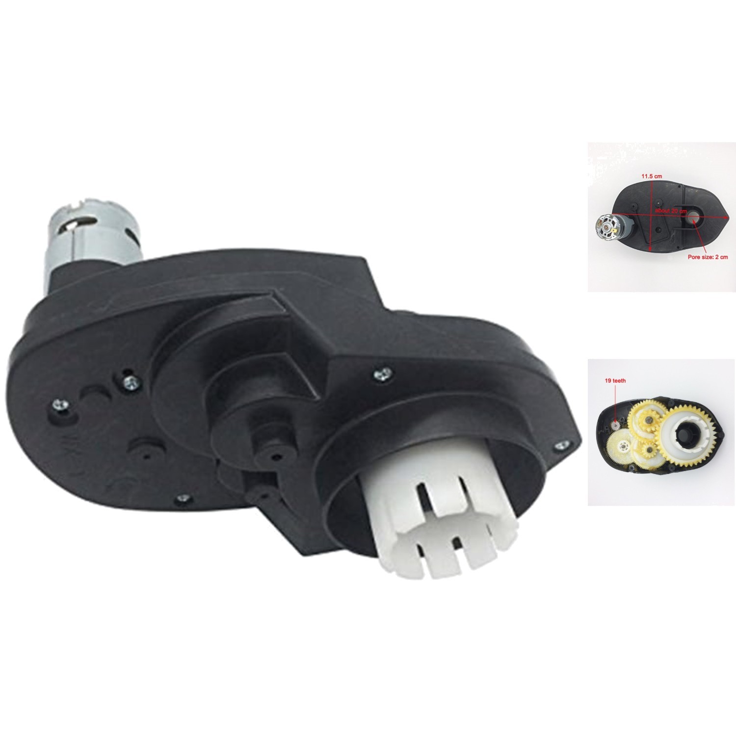 12V RS550 30000RPM Gearbox for Child Electric Cars – Replacement Motor