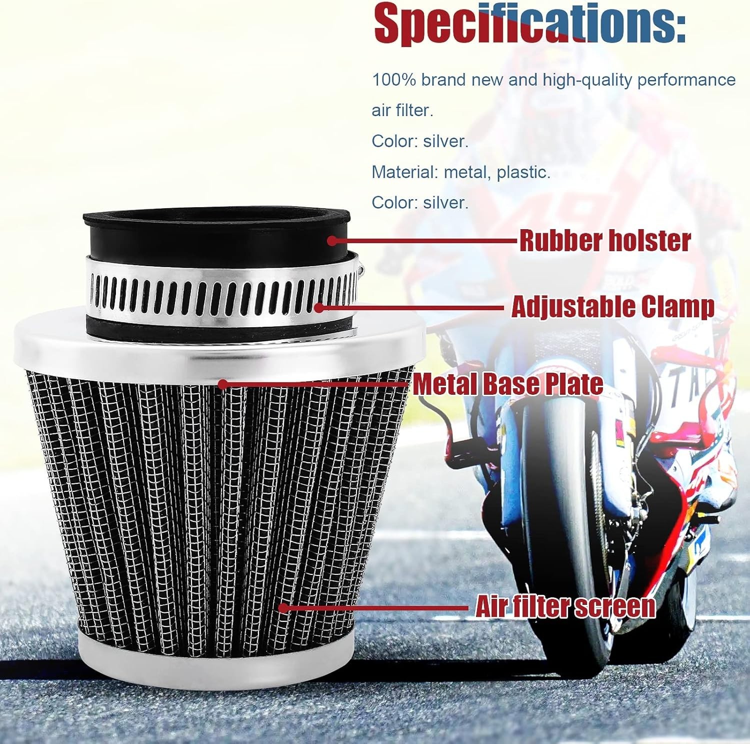 2-Pack Universal 35mm Filters for Dirt Bikes, Scooters, and ATVs – Enhance Power