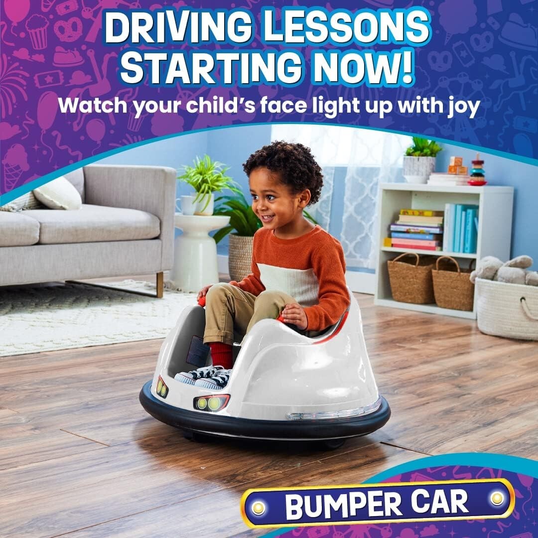 Flybar FunPark 6V Bumper Car for Toddlers, Kids, Toddler, Electric