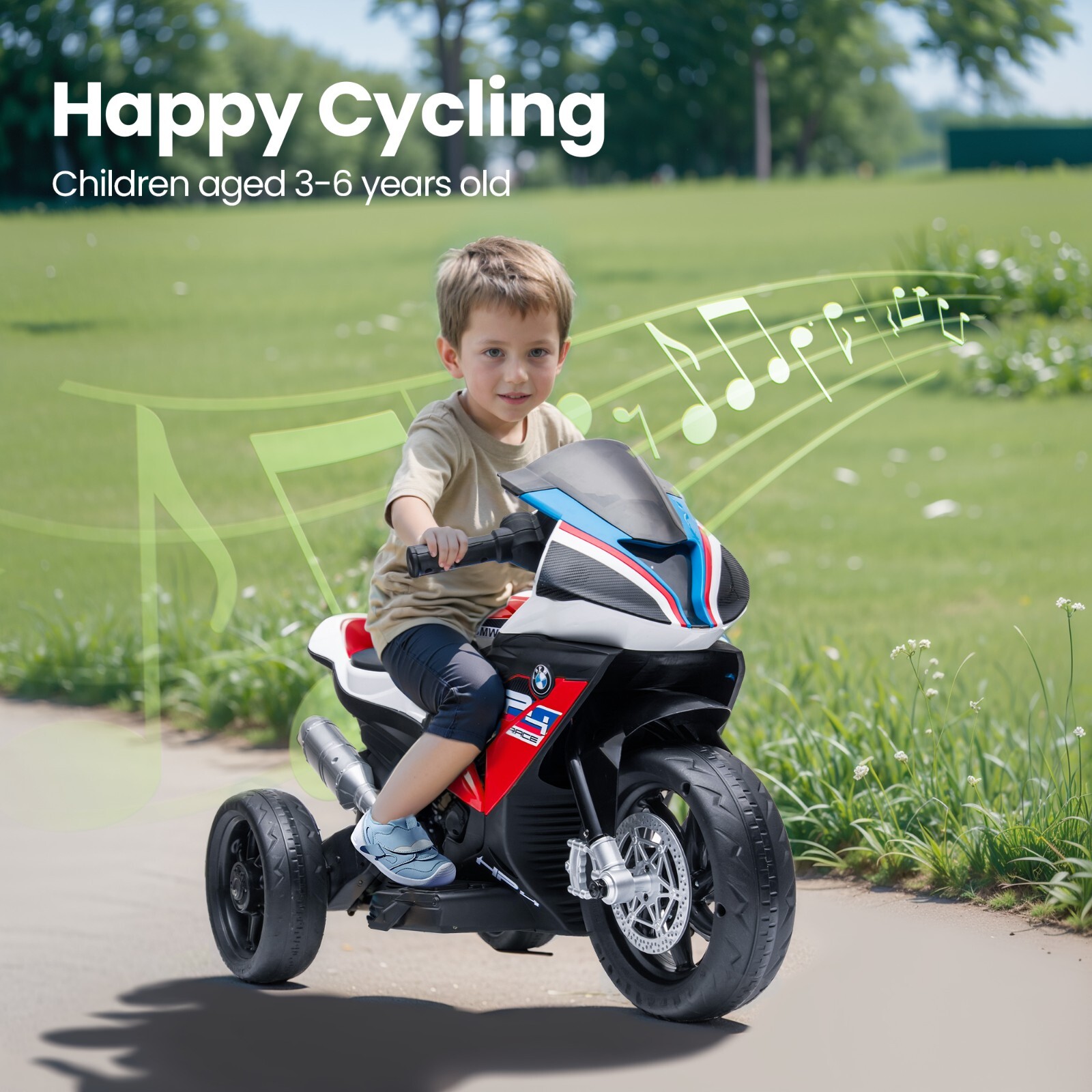Kids Ride On Motorcycle 12V BMW Licensed Electric Toy Bike with MP3 for Age 3-6