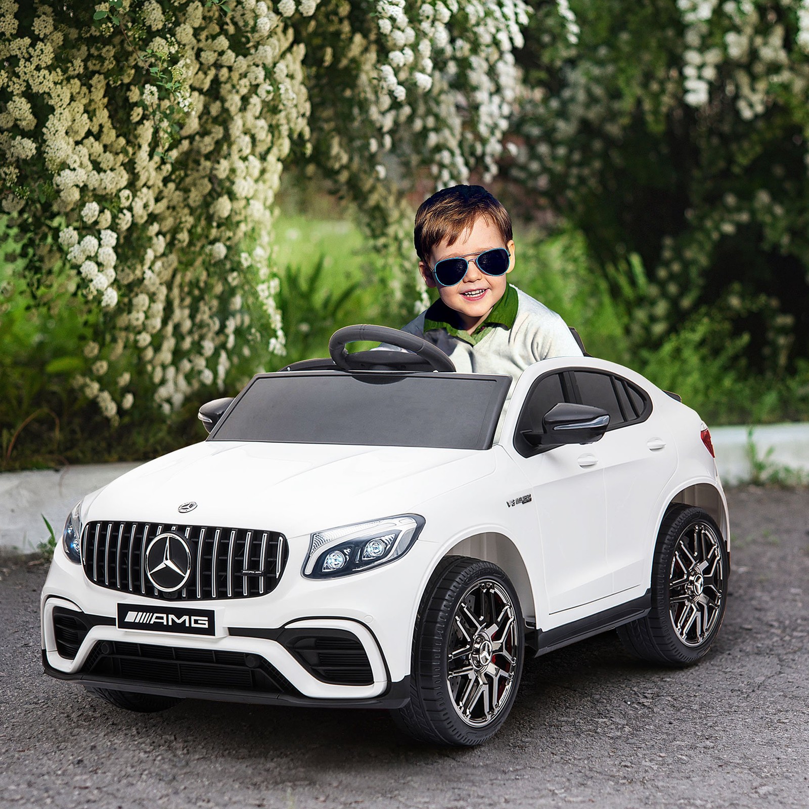 12V Kids Ride On Toy with Remote Control Electric Car 2 Speed MP3 Player Horn
