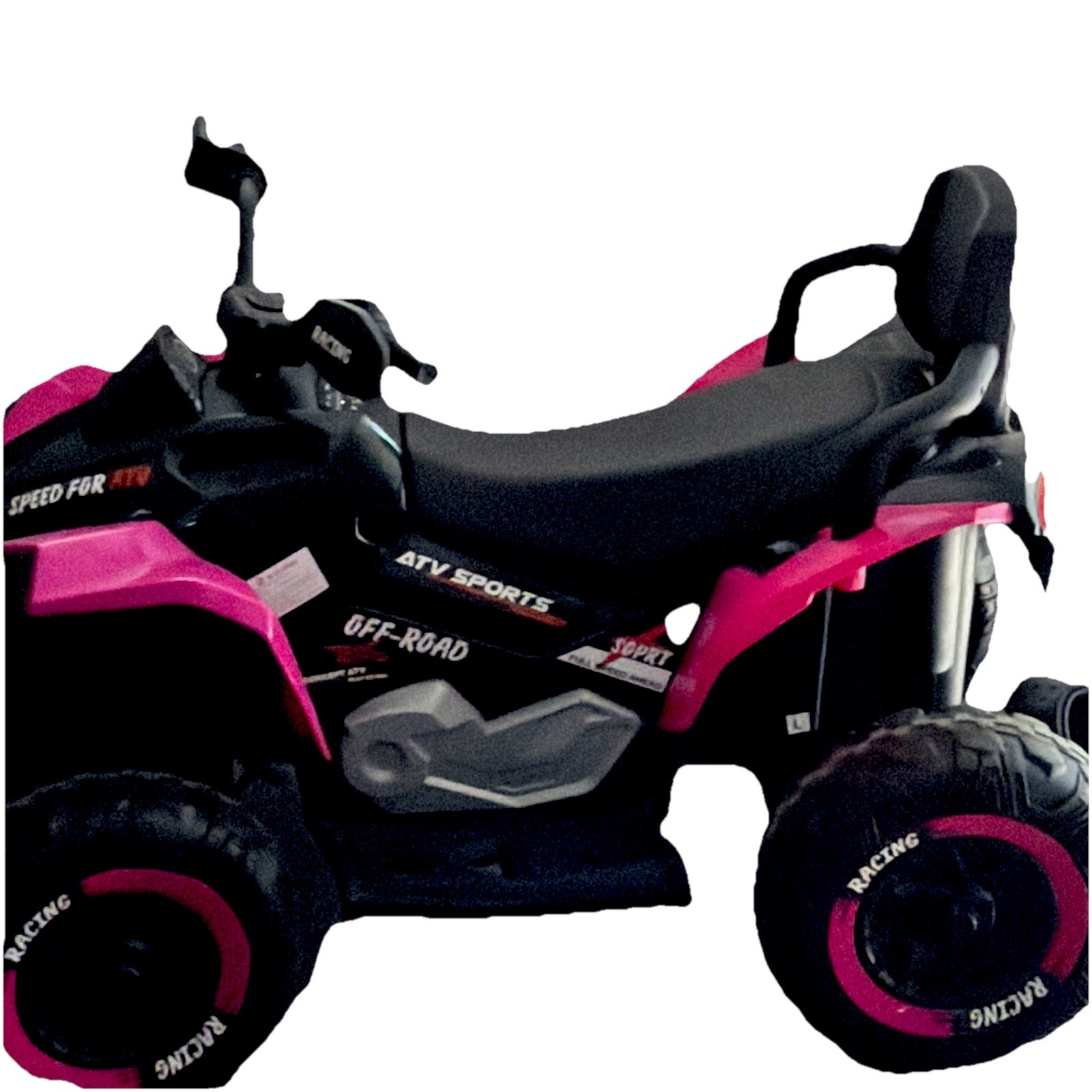 Battery-Powered Kids Ride-On ATV Quad 4-Wheeler, Pink/Black, Ages 3-7