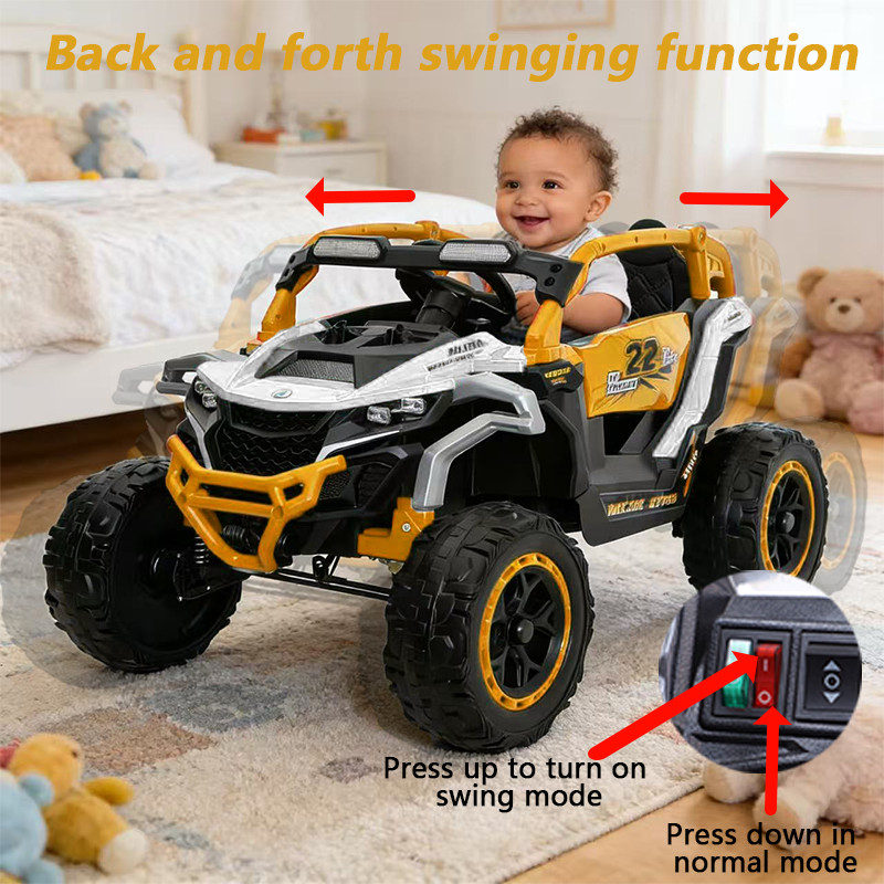 12V Ride on Car Kids UTV 2 Seater Electric Truck Vehicle Toy with Remote Music