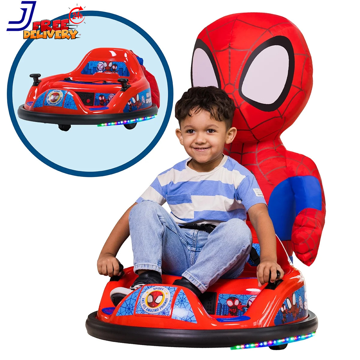 Spidey Imaginair 6V Ride-On Bumper Car with Inflatable Character FREE SHIPPING