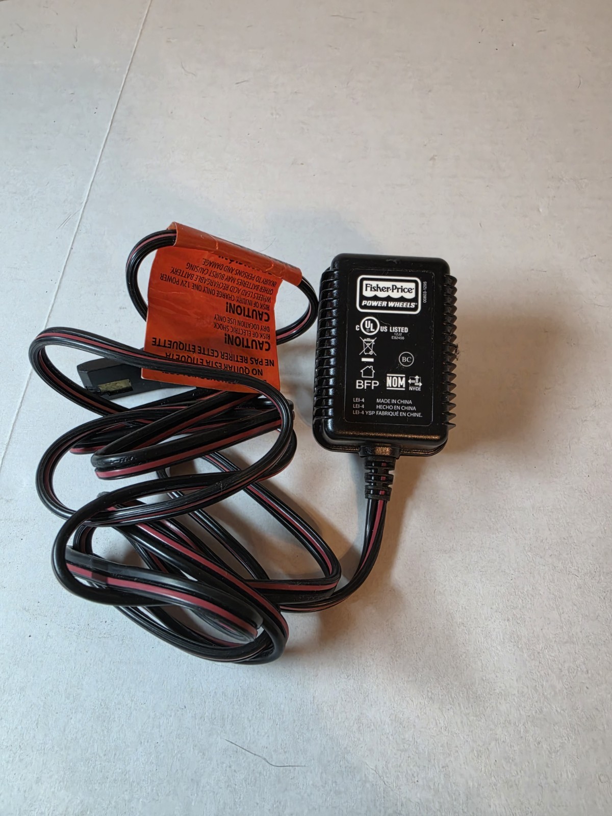 Fisher Price Power Wheels 12v Grey Battery Charger: 00803-1295