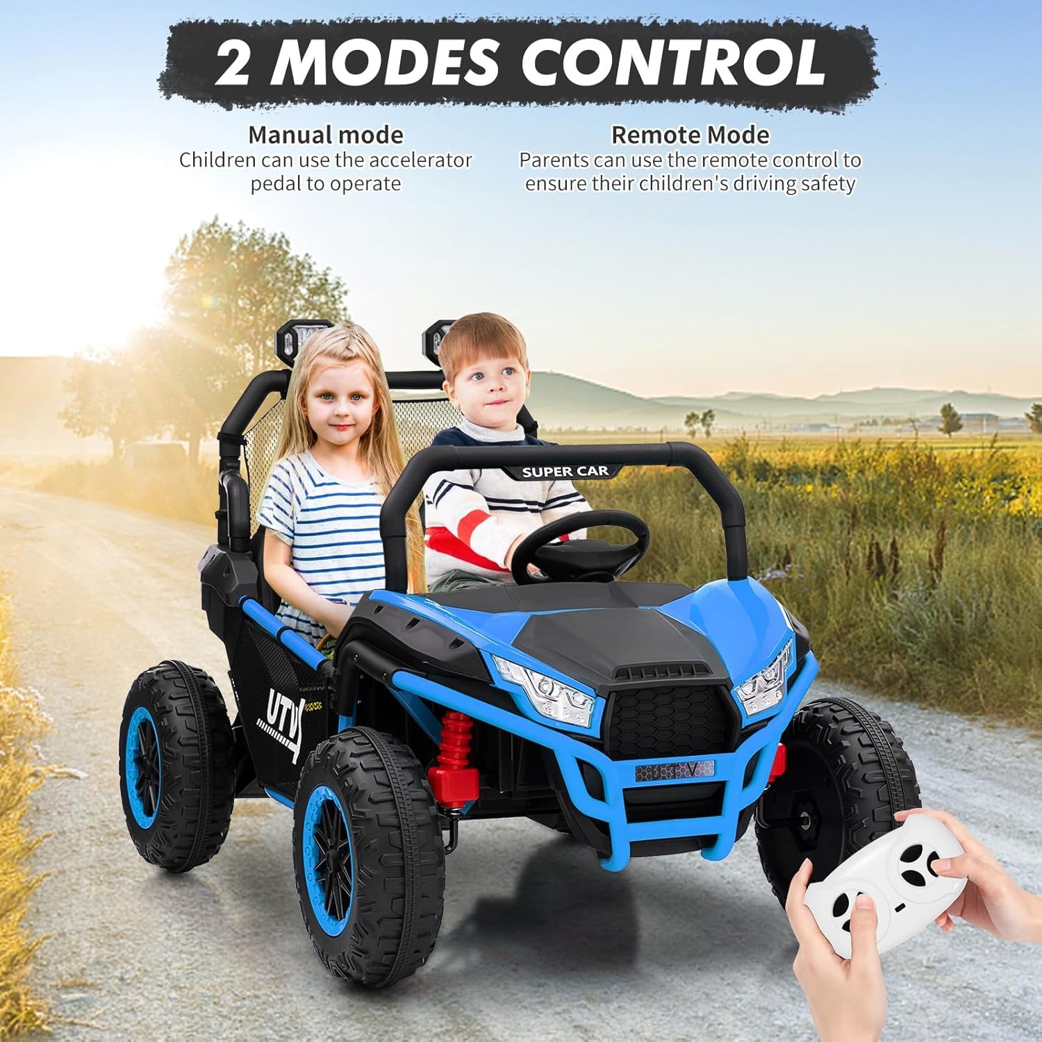 24V Kids Ride On UTV 400W Electric Car Vehicle Toy 4 Wheeler Off-Road Car Remote