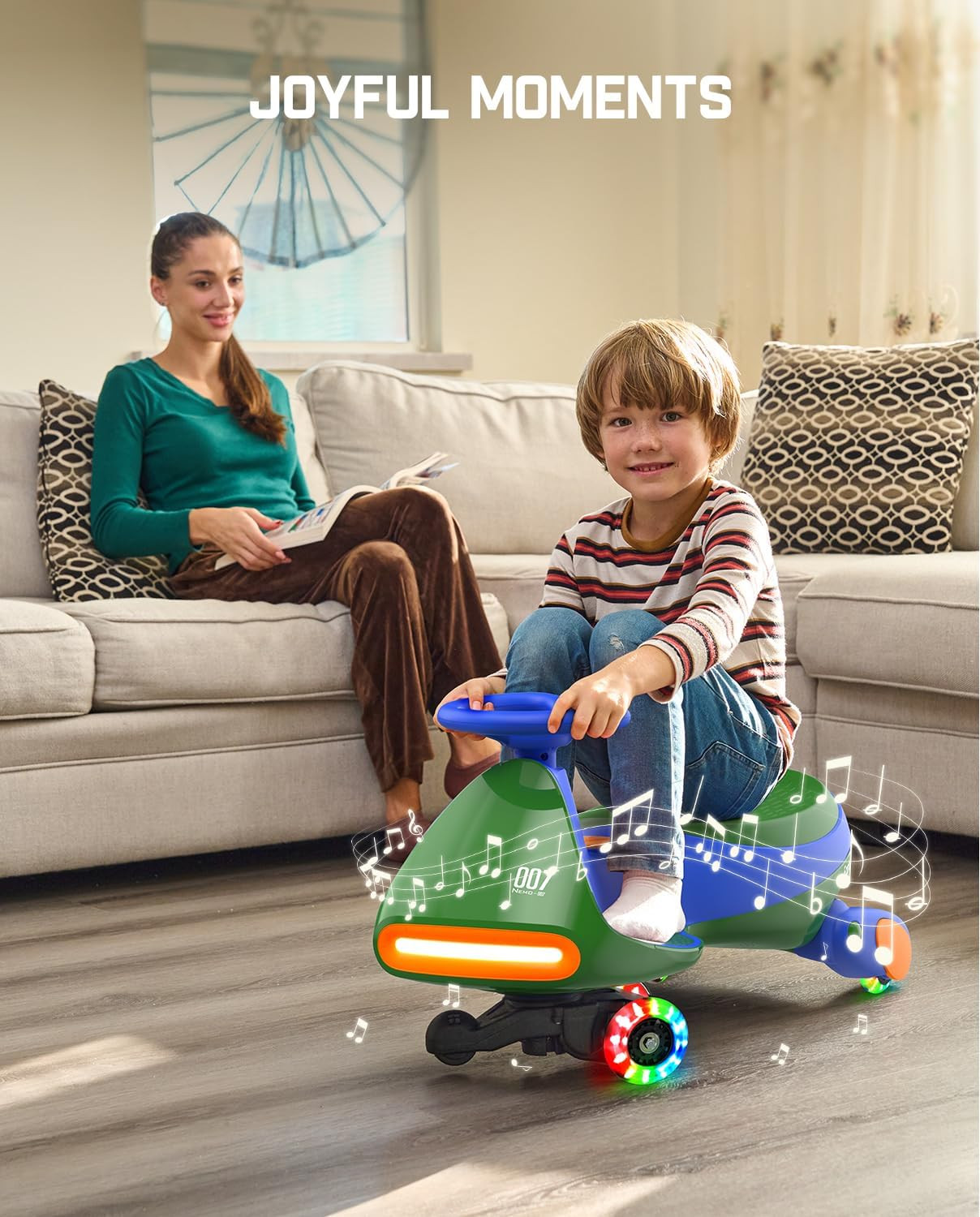 N7 Pro Electric Wiggle Car with Pedal, Rechargeable Battery, Cyberwiggle, 2 in 1