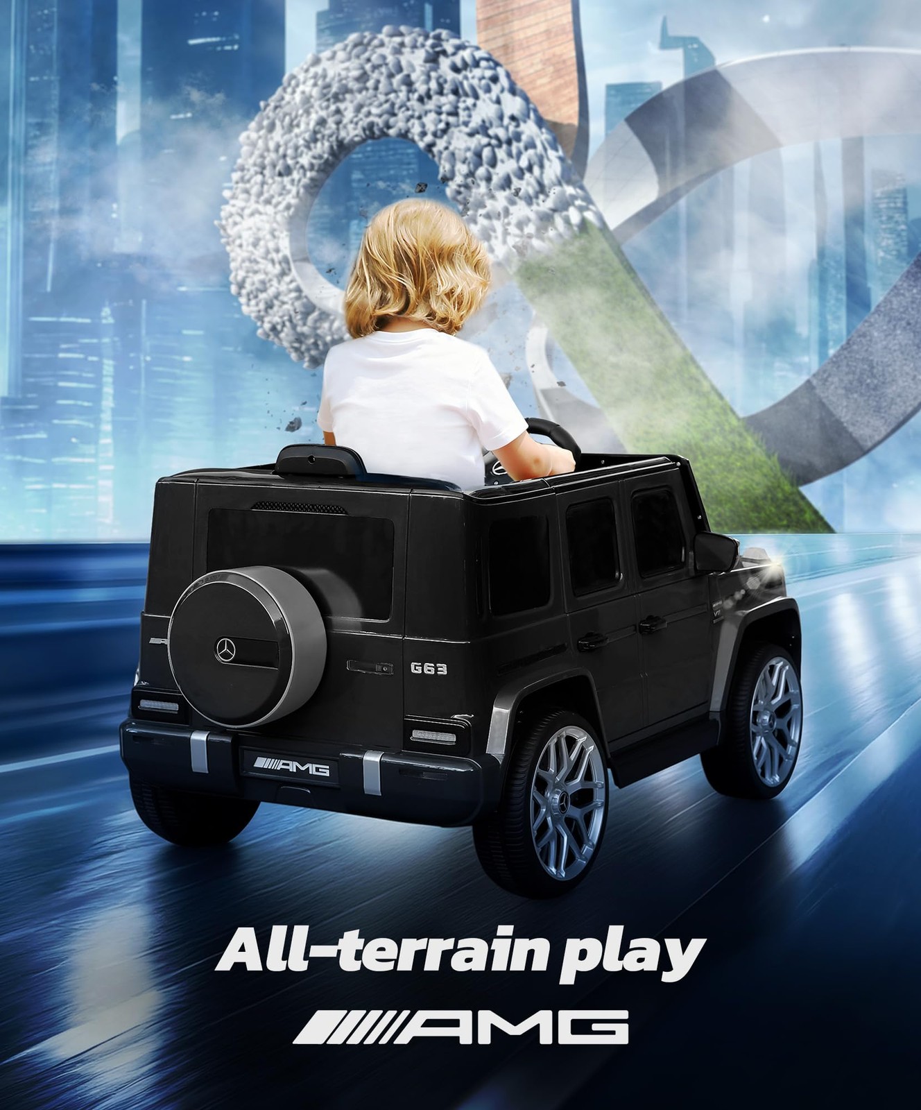 ELEMARA Licensed Mercedes-Benz AMG G63 Ride on Toys,12V Ride on Car