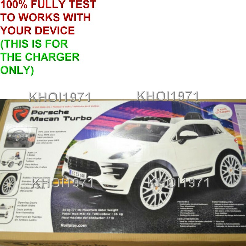 WALL charger AC adapter for ROLLPLAY Porsche Macan W416AC ride on 6V BATTERY