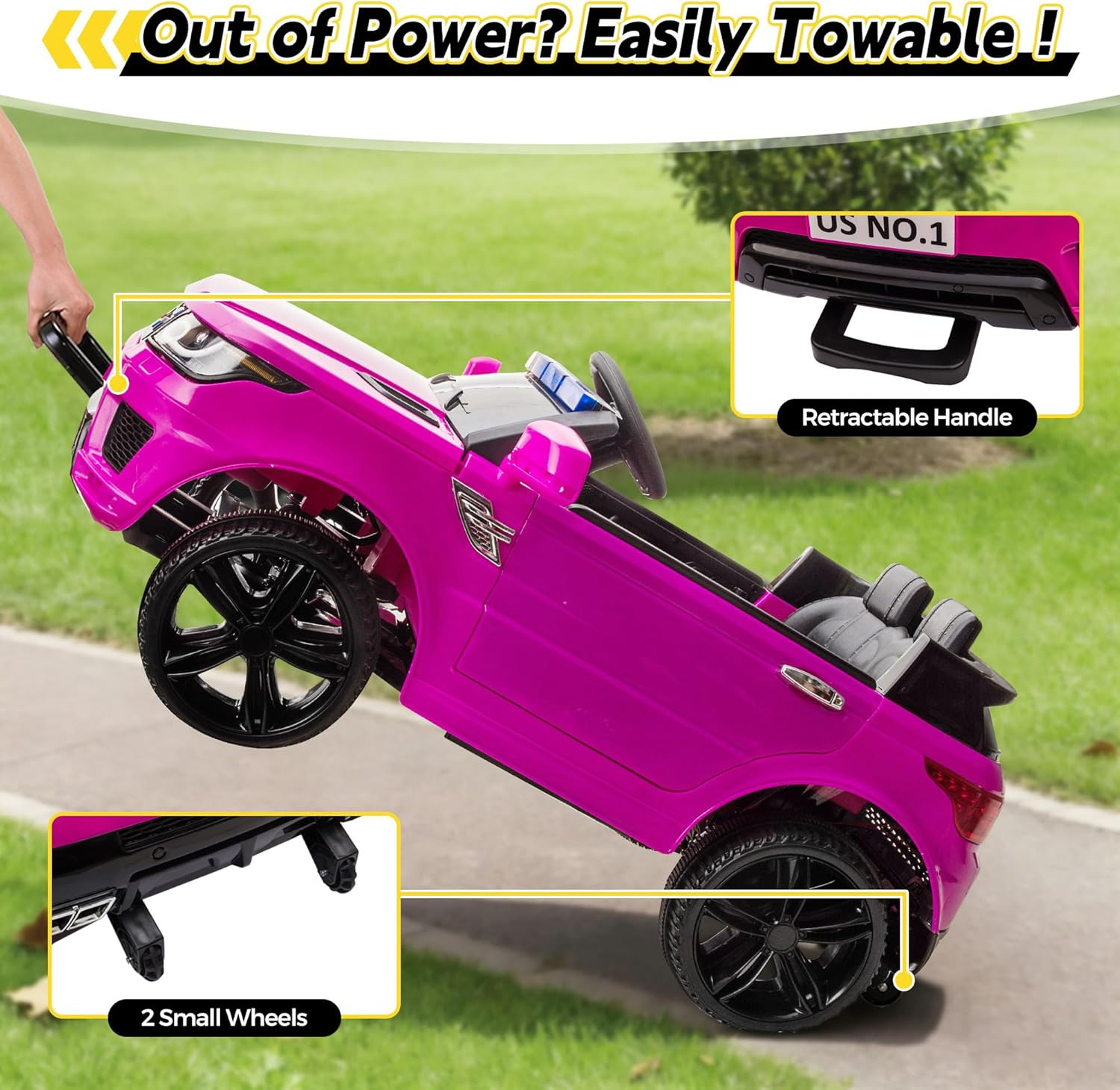 12V Kids Ride on Car with Remote Control Toddler Battery Powered Toy Electric Ca
