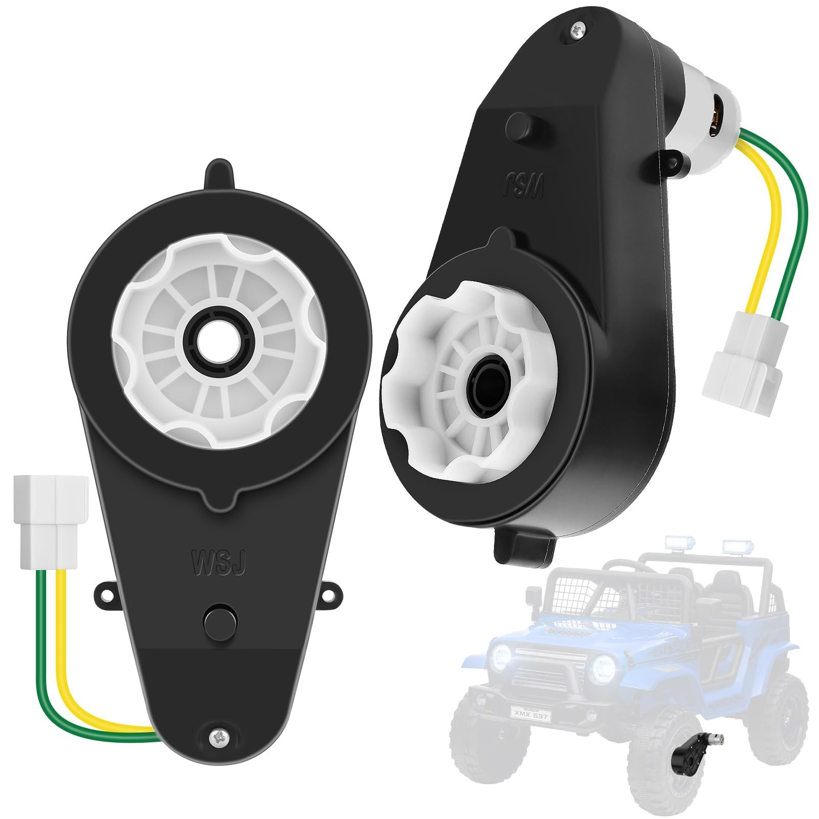 12V Electric Motor Gearbox for Kids Ride-On Toys, High-Speed 550 RPM Upgrade Par