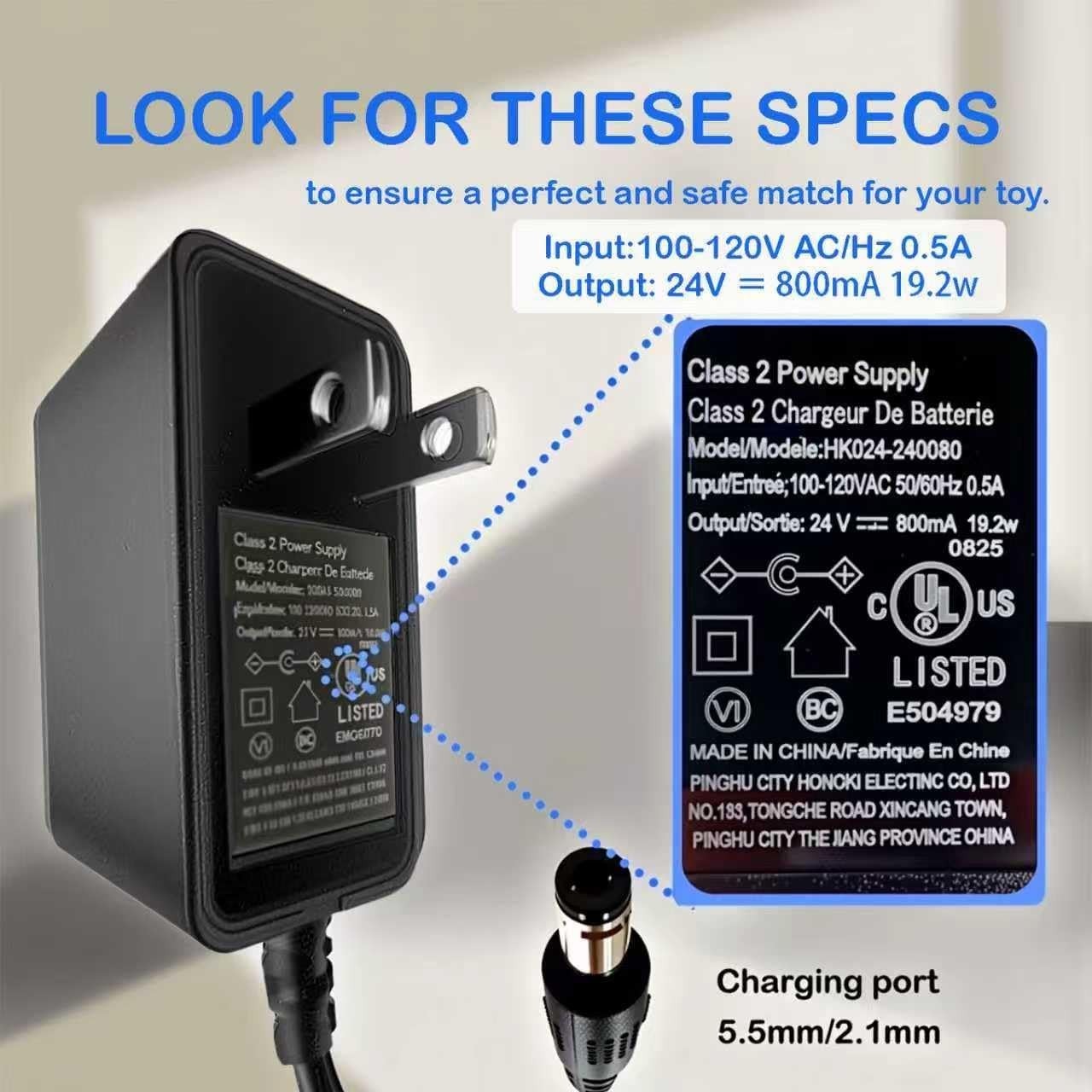 24V Charger for Kids Ride On Car Toys,24 Volt Battery Charger for Children Ride