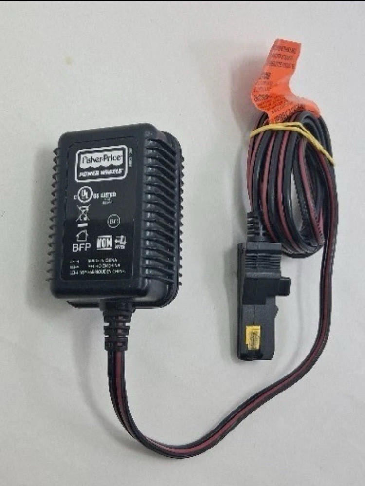 (2) Fisher Price 00801-1778 Power Wheels 12V 1A Adapter Charger Cords, OEM
