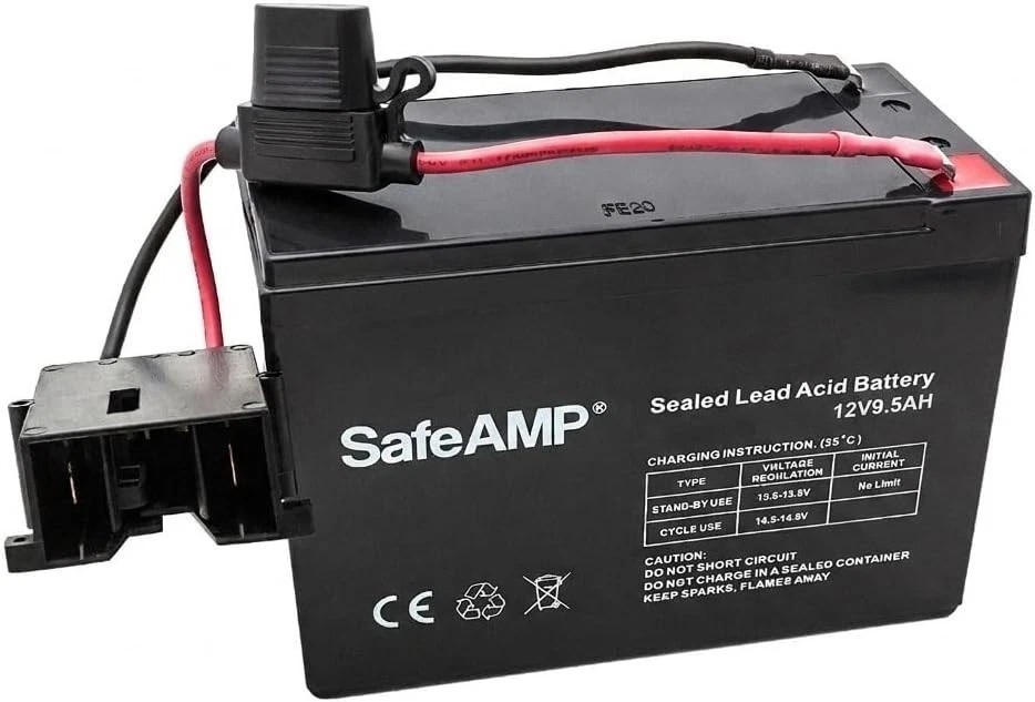 Lightweight 12V Replacement Battery with Self-Resetting Fuse for Power Wheels